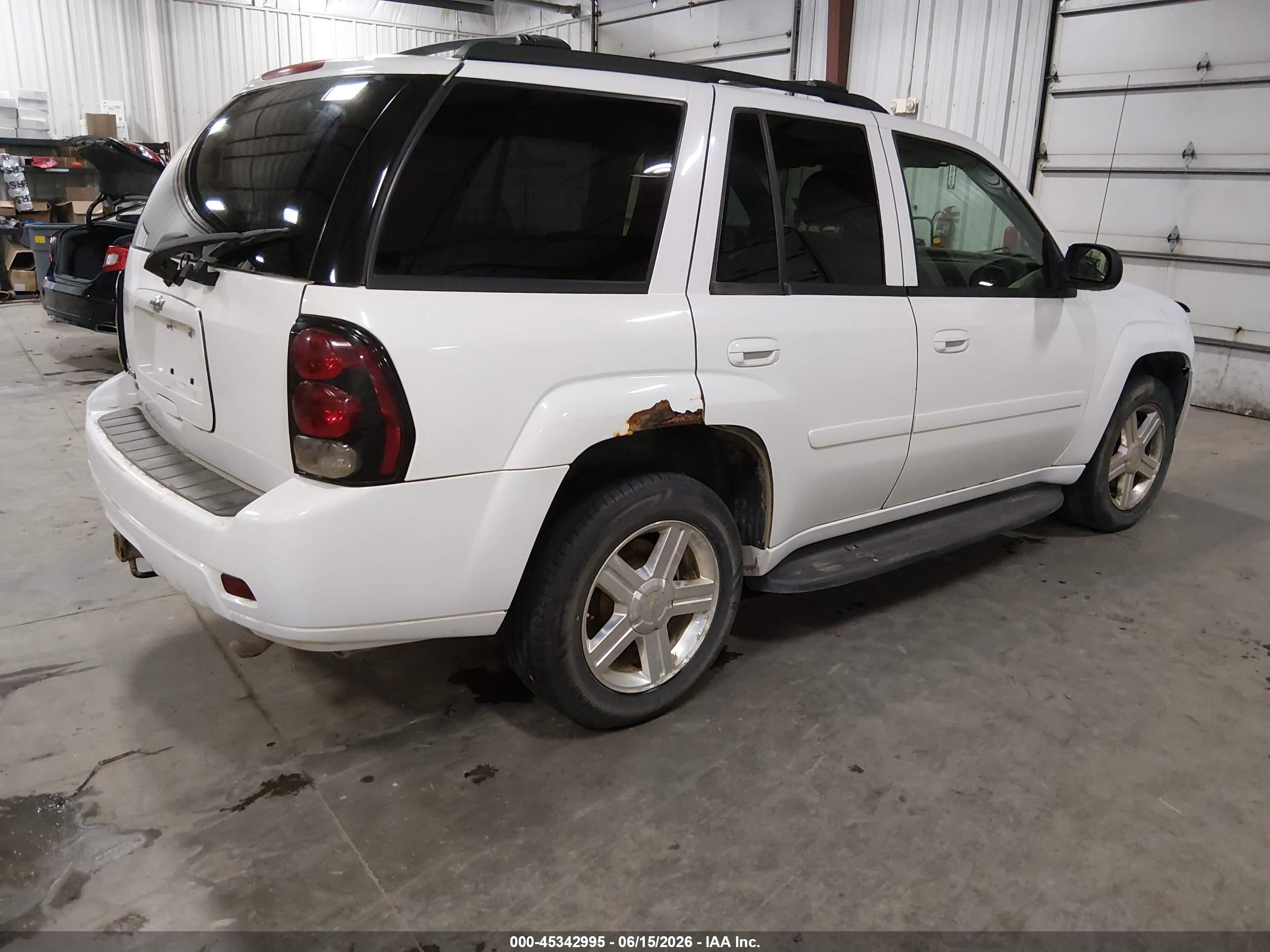2008 Chevrolet Trailblazer Lt White vin: 1GNDT13S282107800
