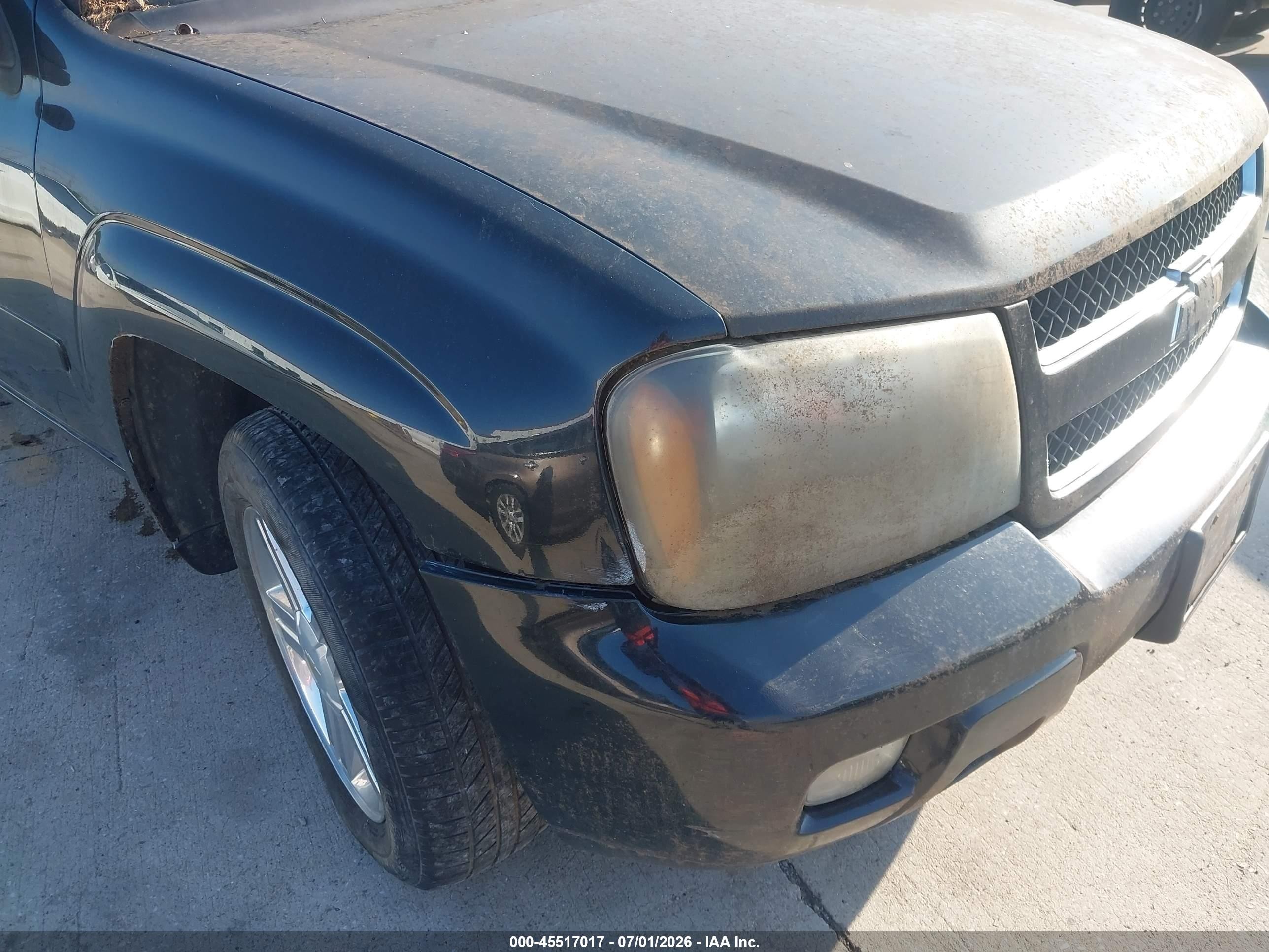 2008 Chevrolet Trailblazer Lt Black vin: 1GNDT13S282220095