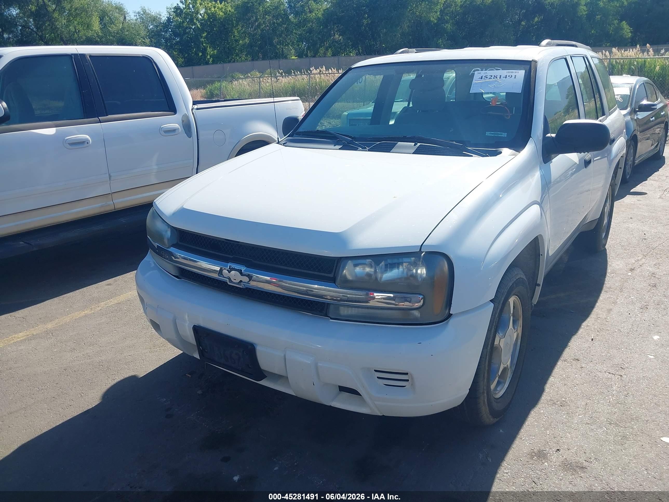 2008 Chevrolet Trailblazer Fleet White vin: 1GNDT13S282236538
