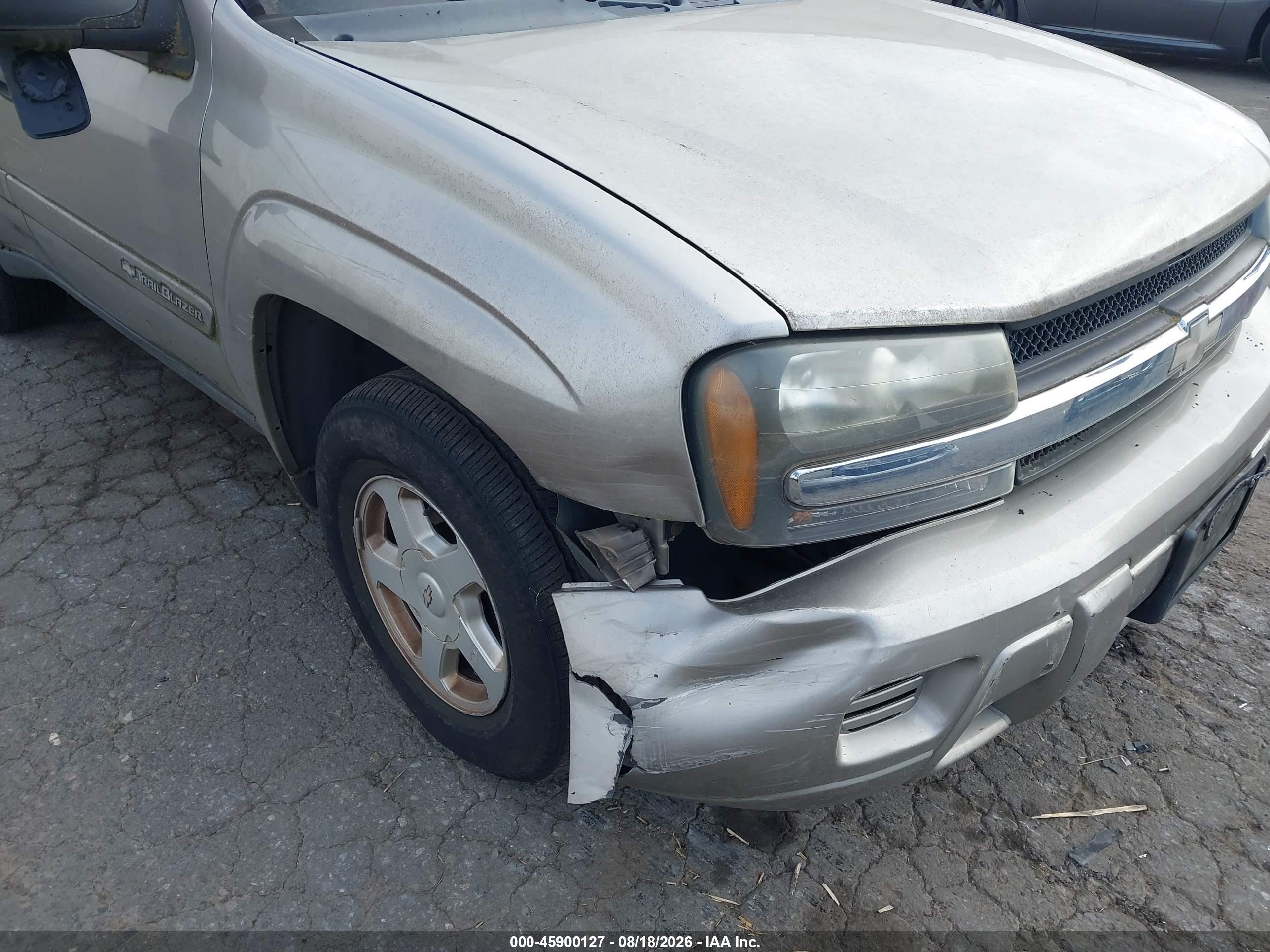 2002 Chevrolet Trailblazer Ls Серый vin: 1GNDT13S322364598