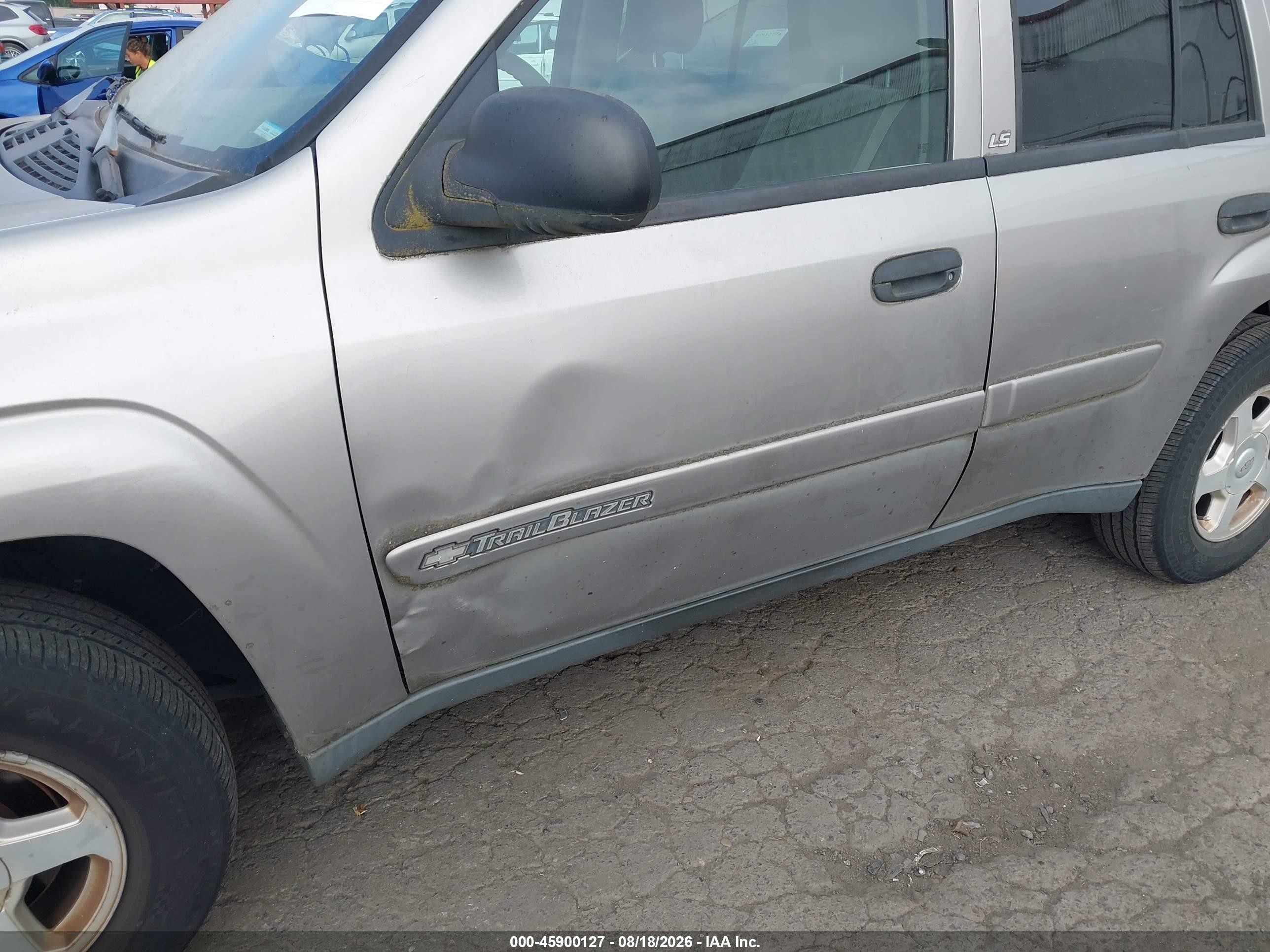 2002 Chevrolet Trailblazer Ls Серый vin: 1GNDT13S322364598