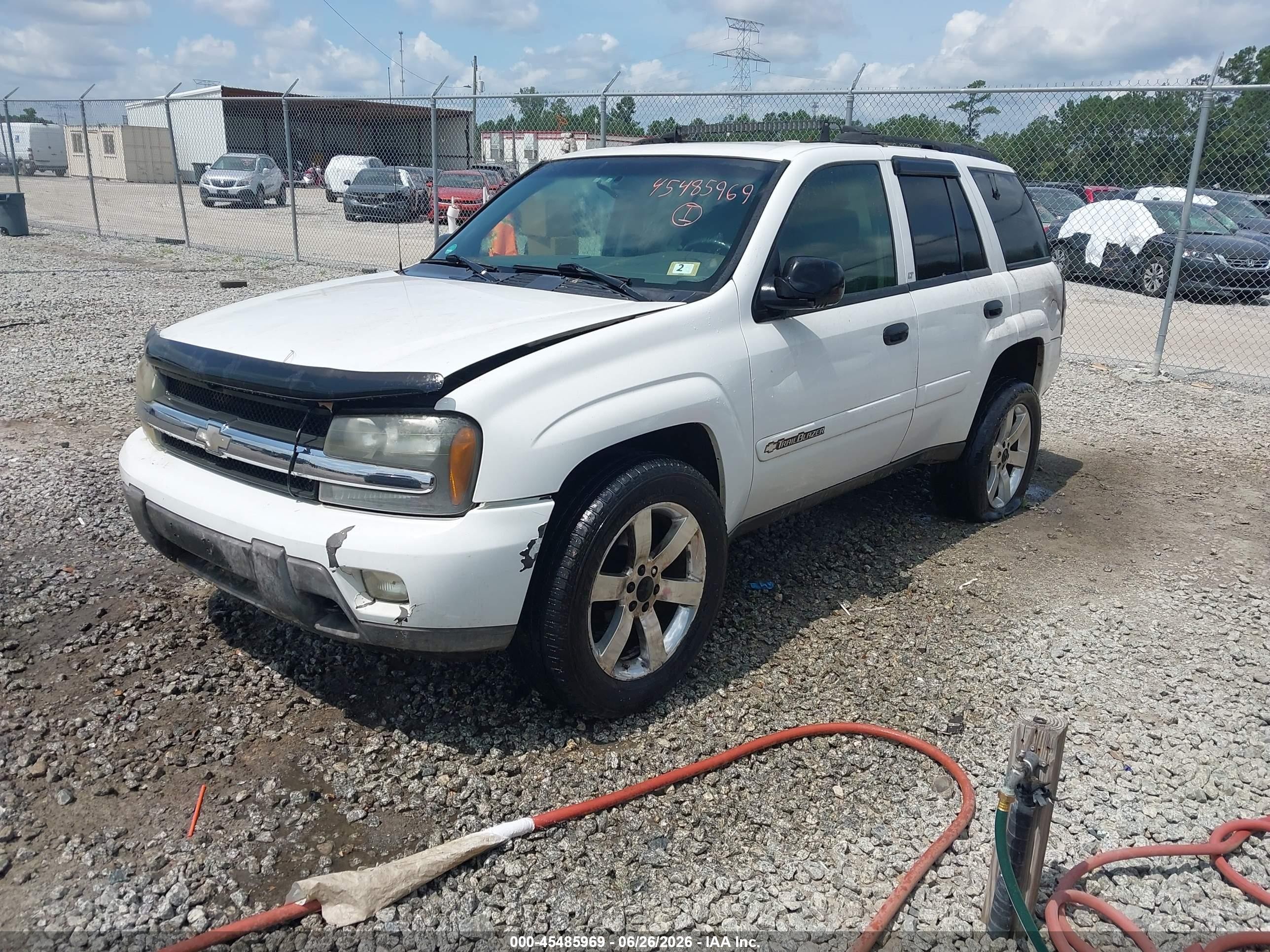 2003 Chevrolet Trailblazer Lt White vin: 1GNDT13S332111556