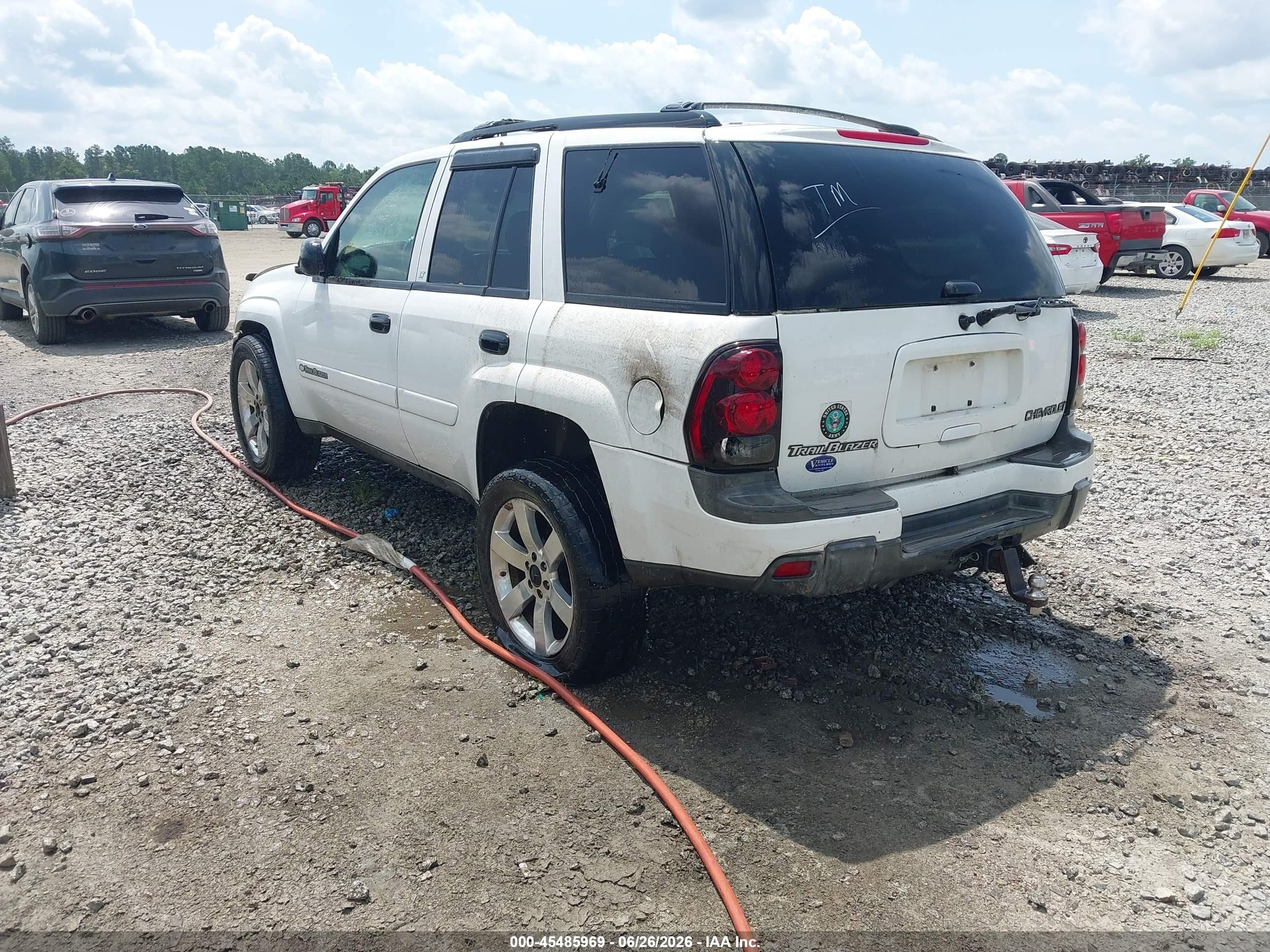 2003 Chevrolet Trailblazer Lt White vin: 1GNDT13S332111556