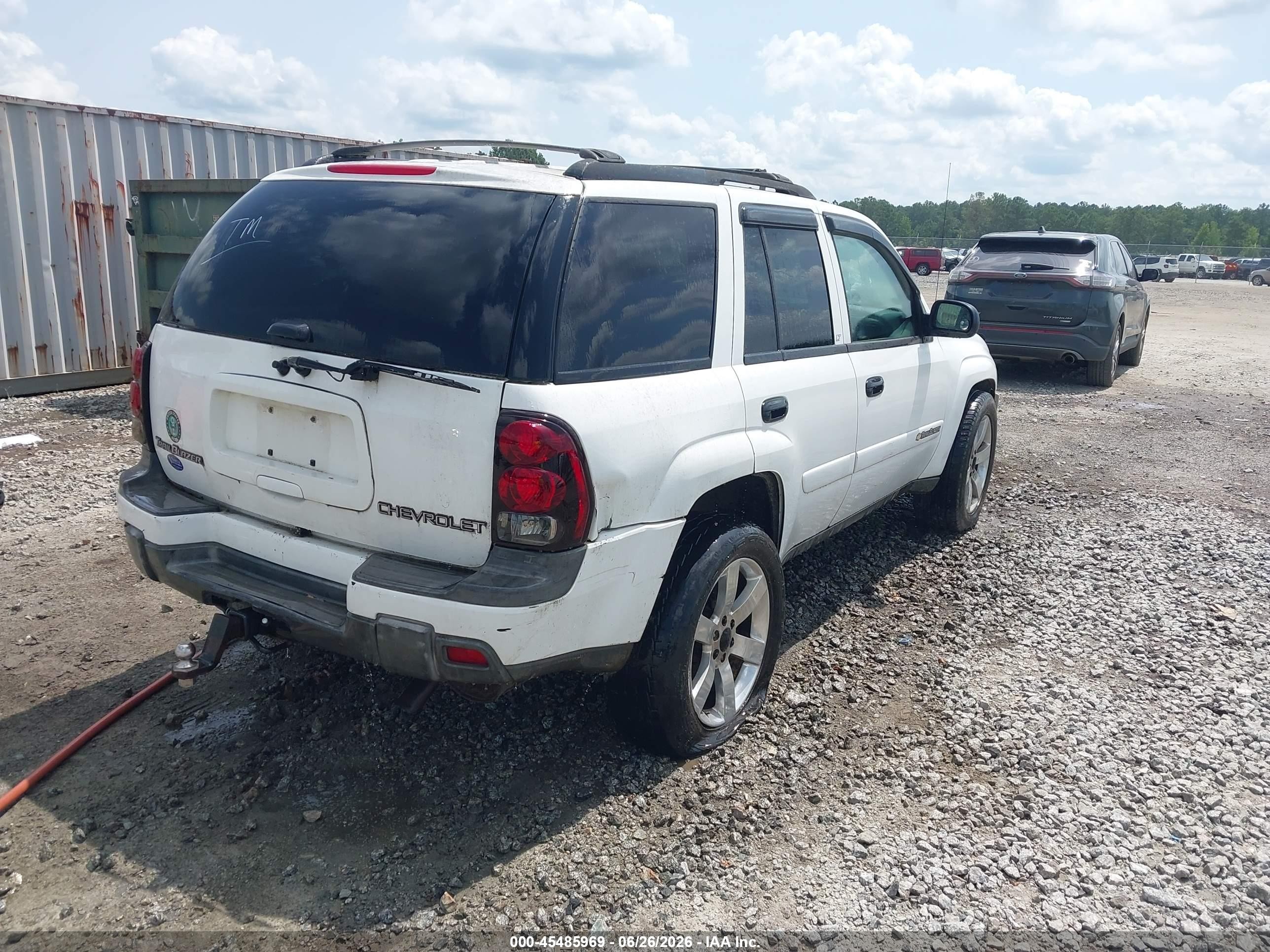 2003 Chevrolet Trailblazer Lt White vin: 1GNDT13S332111556