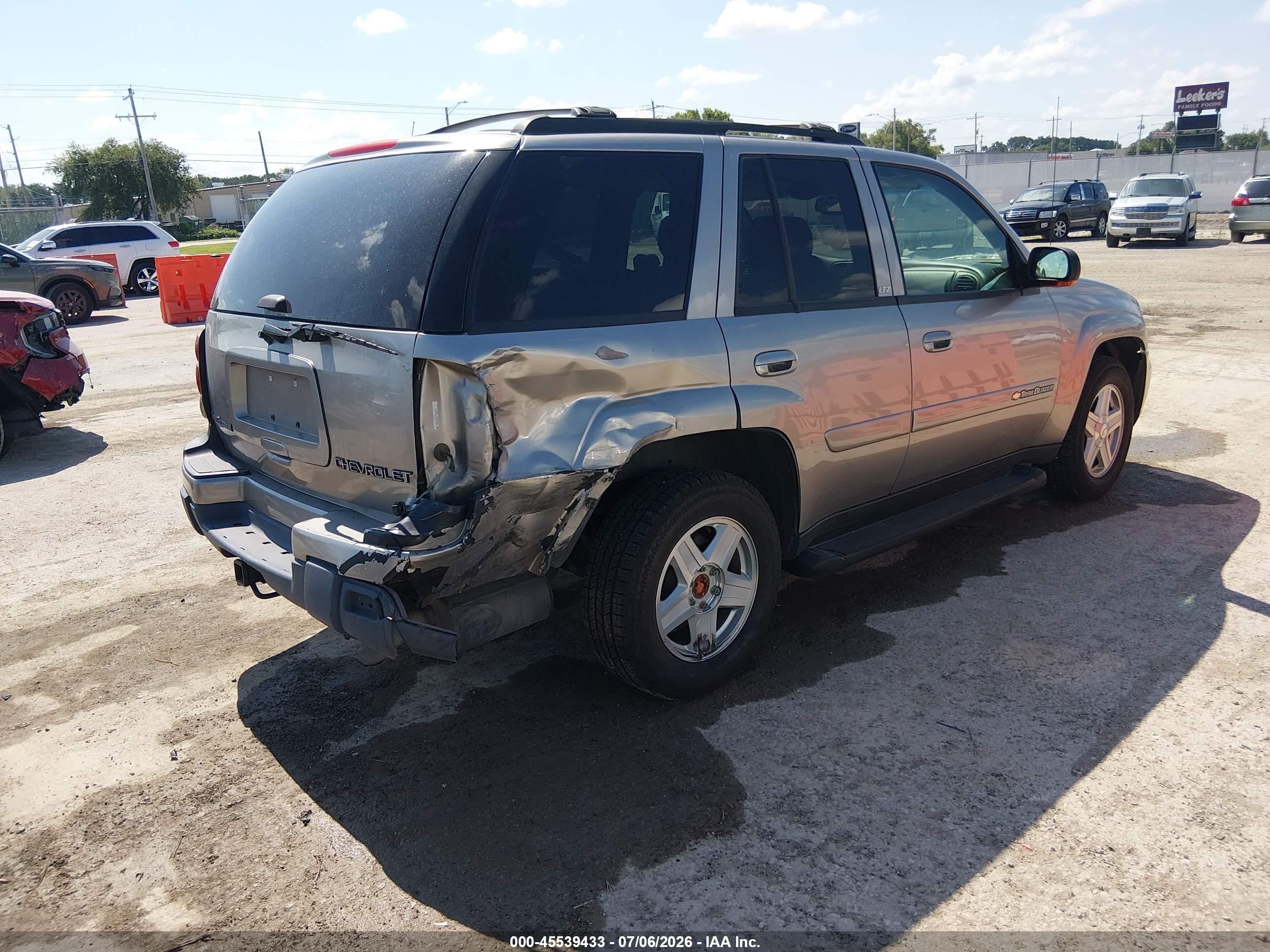 2003 Chevrolet Trailblazer Ltz Серебряный vin: 1GNDT13S332323759