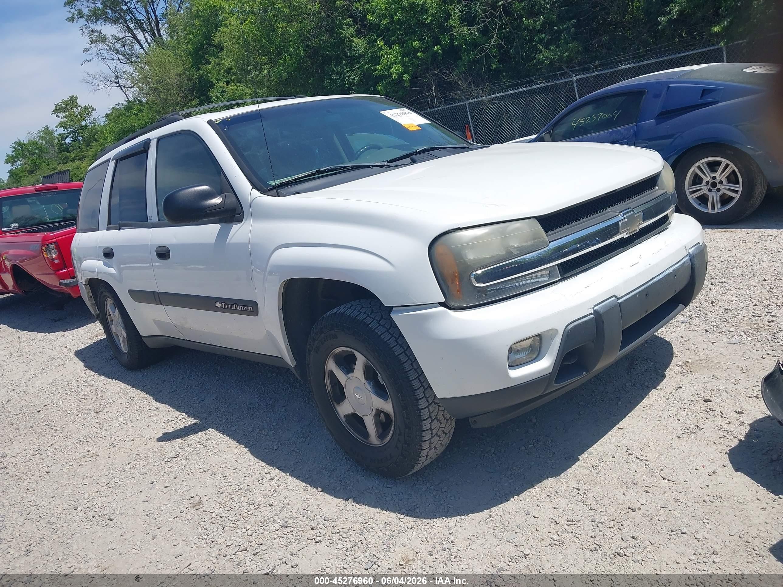 2003 Chevrolet Trailblazer Ls White vin: 1GNDT13S332330596