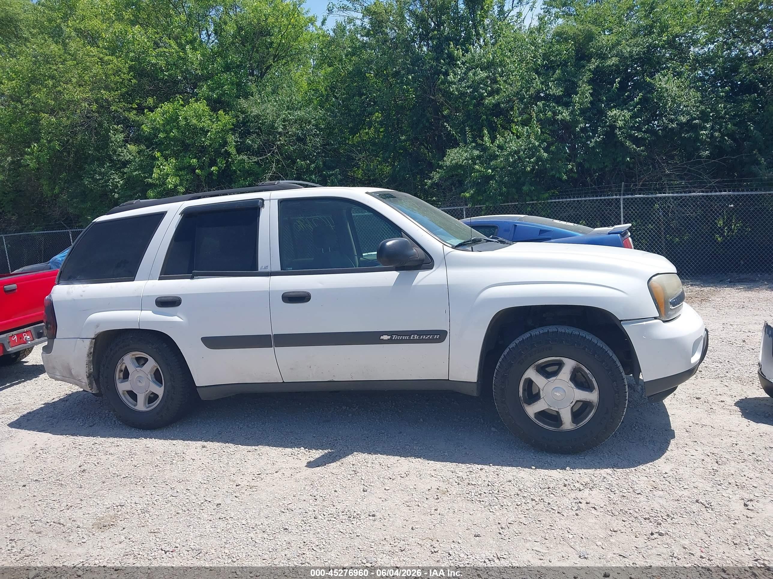 2003 Chevrolet Trailblazer Ls White vin: 1GNDT13S332330596