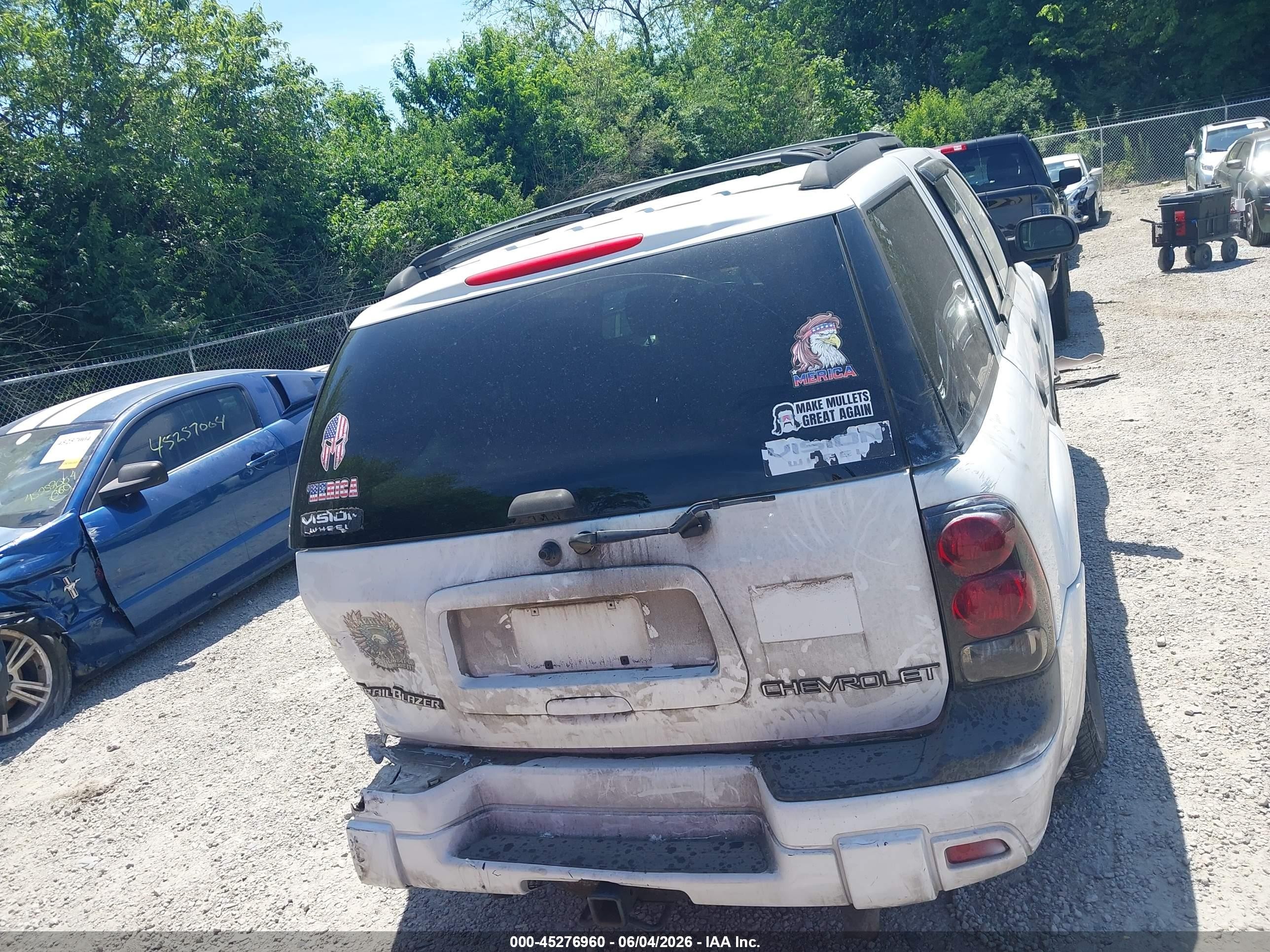 2003 Chevrolet Trailblazer Ls White vin: 1GNDT13S332330596