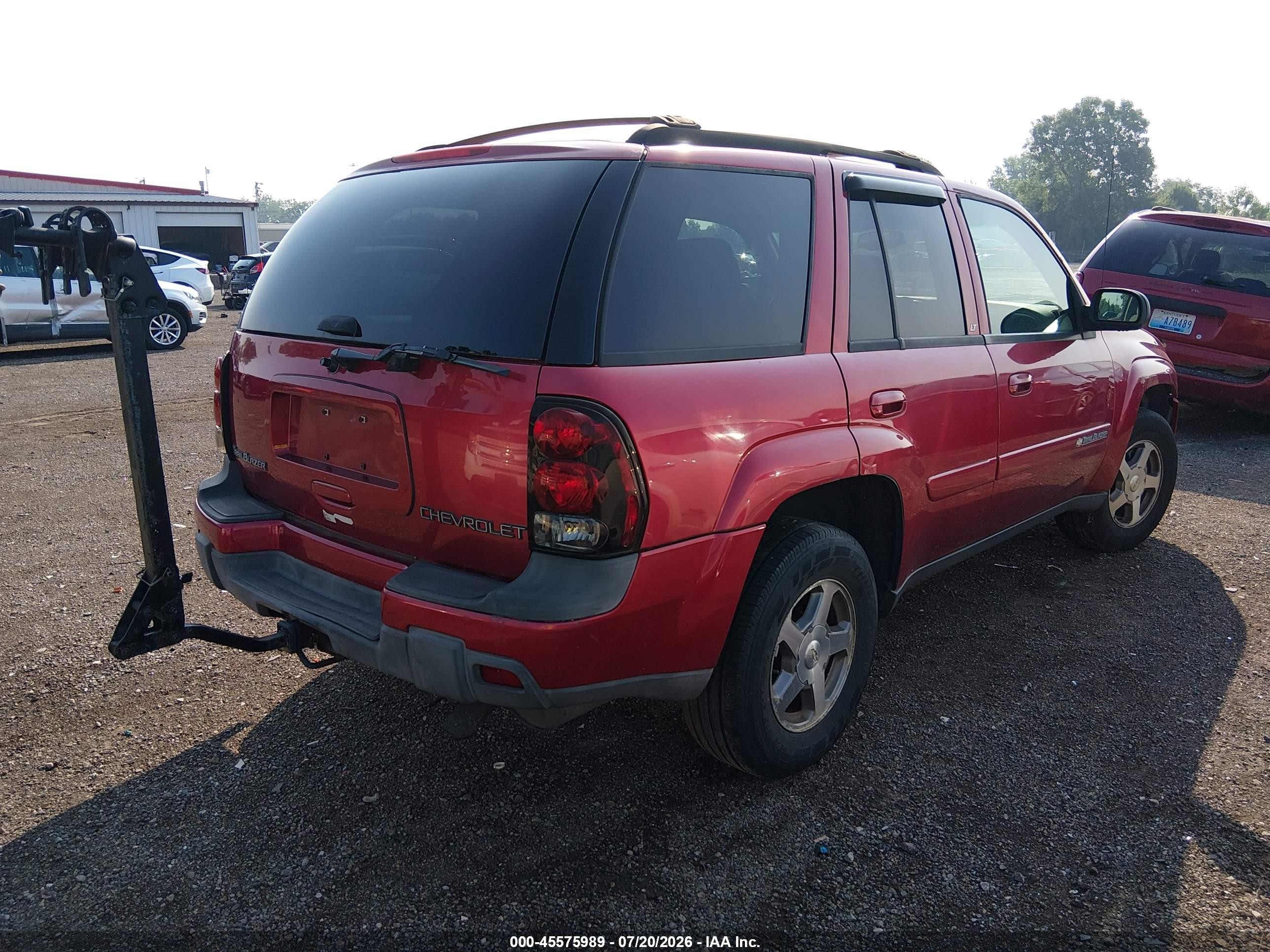2004 Chevrolet Trailblazer Lt Red vin: 1GNDT13S342260809