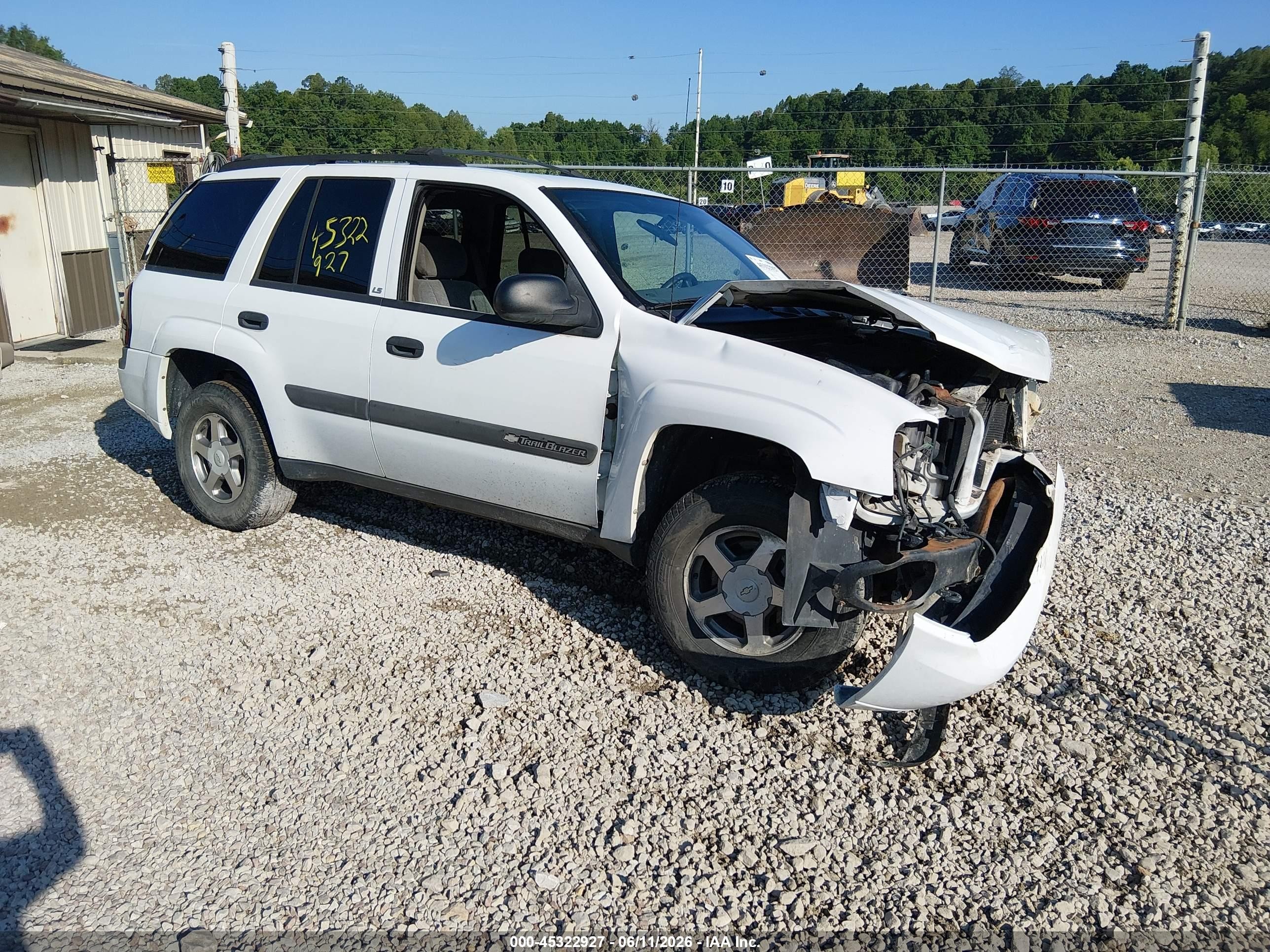 2004 Chevrolet Trailblazer Ls White vin: 1GNDT13S342422938
