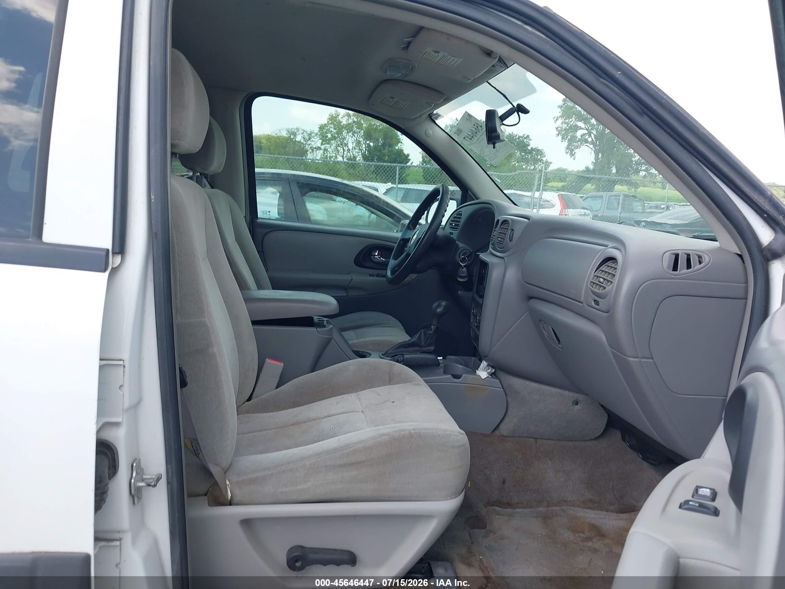 2005 Chevrolet Trailblazer Ls White vin: 1GNDT13S352237709