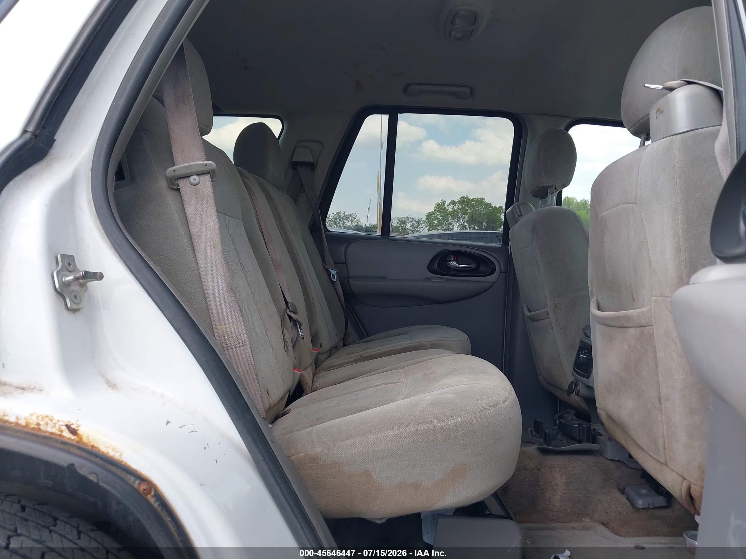 2005 Chevrolet Trailblazer Ls White vin: 1GNDT13S352237709