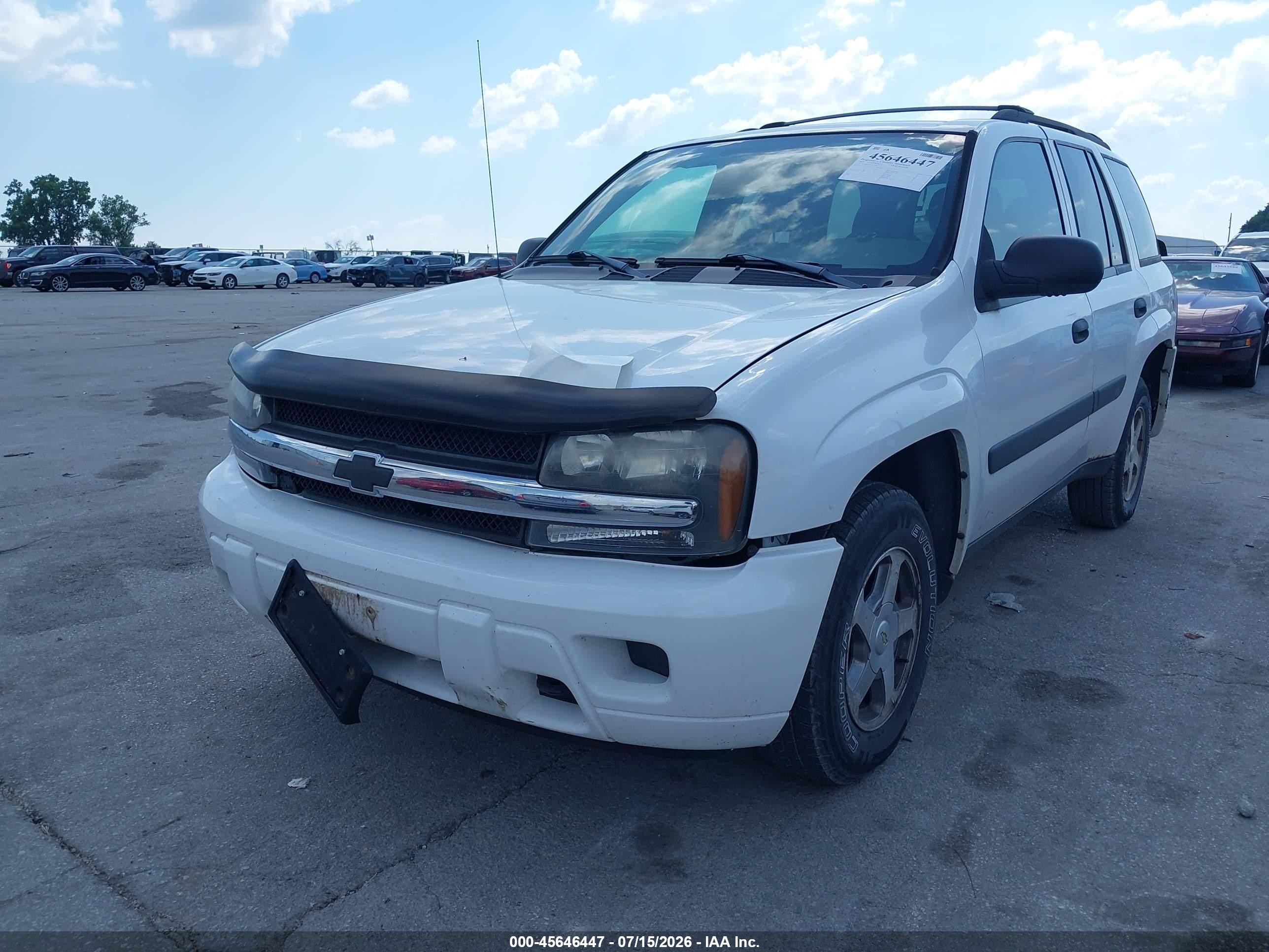 2005 Chevrolet Trailblazer Ls White vin: 1GNDT13S352237709