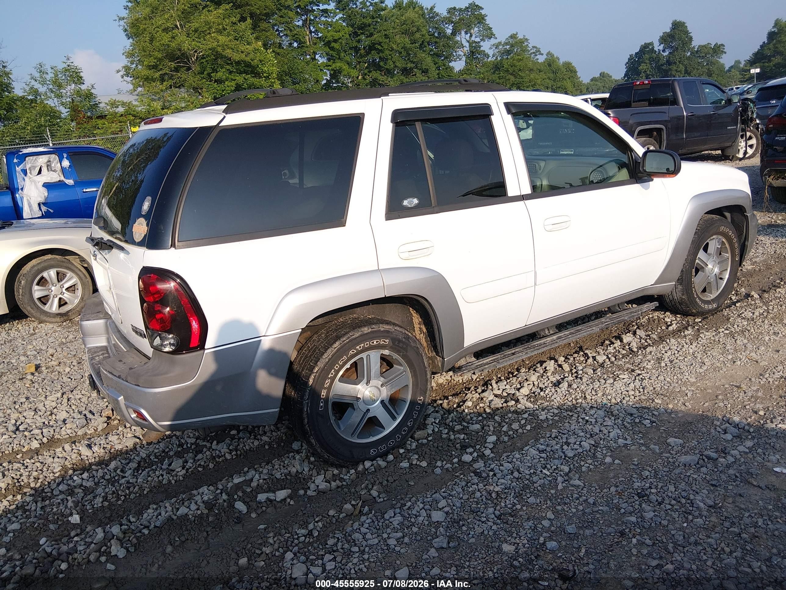 2005 Chevrolet Trailblazer Lt White vin: 1GNDT13S352331234