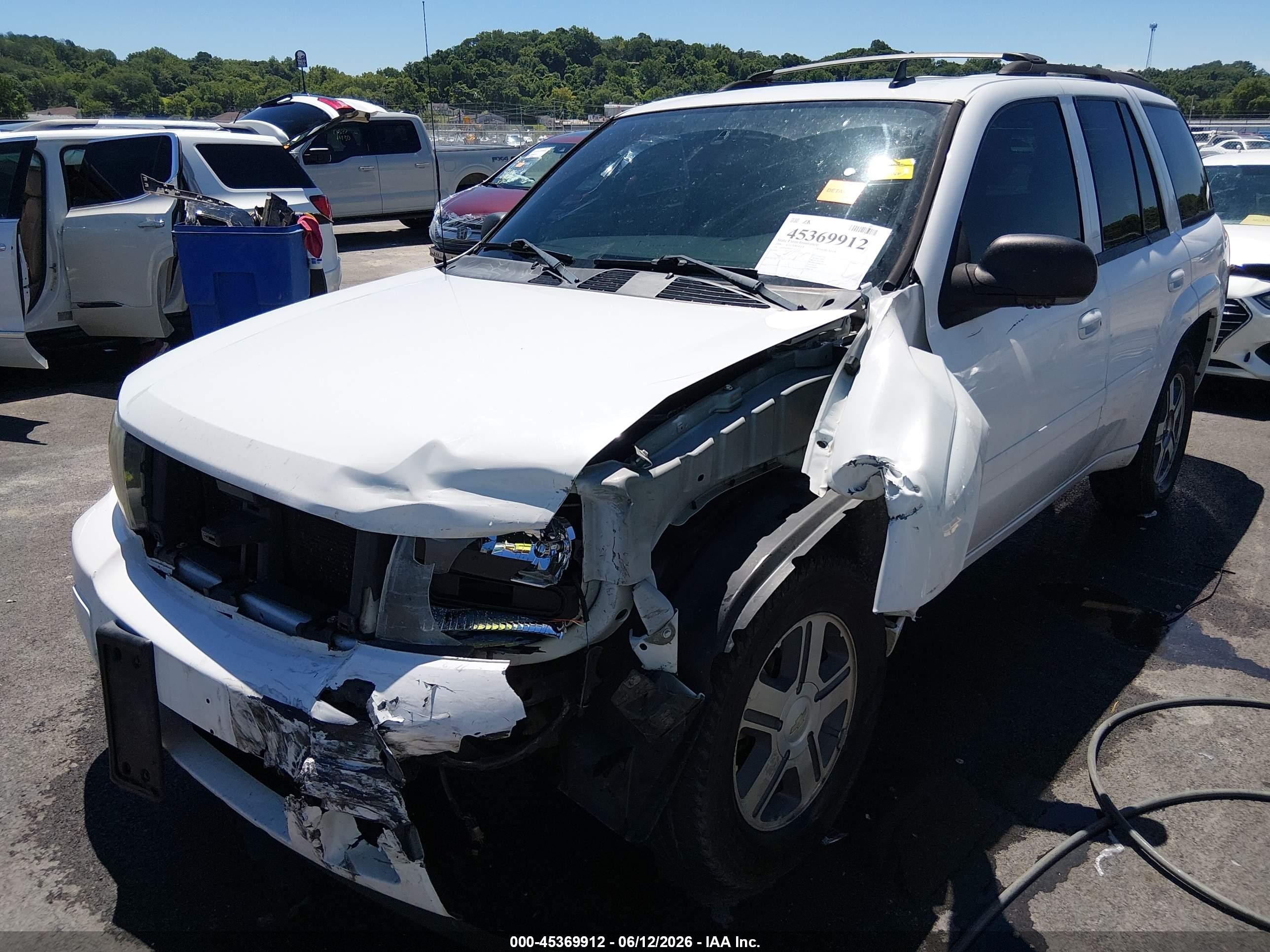 2006 Chevrolet Trailblazer Lt White vin: 1GNDT13S362312751