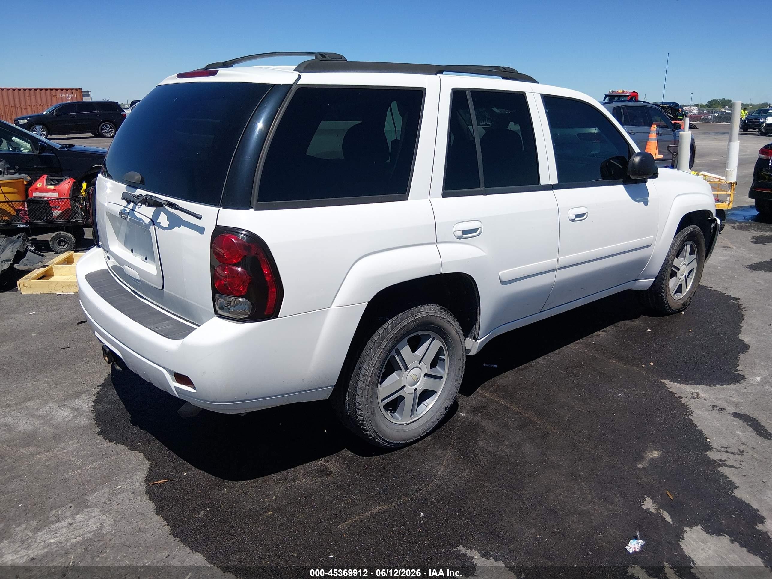 2006 Chevrolet Trailblazer Lt White vin: 1GNDT13S362312751