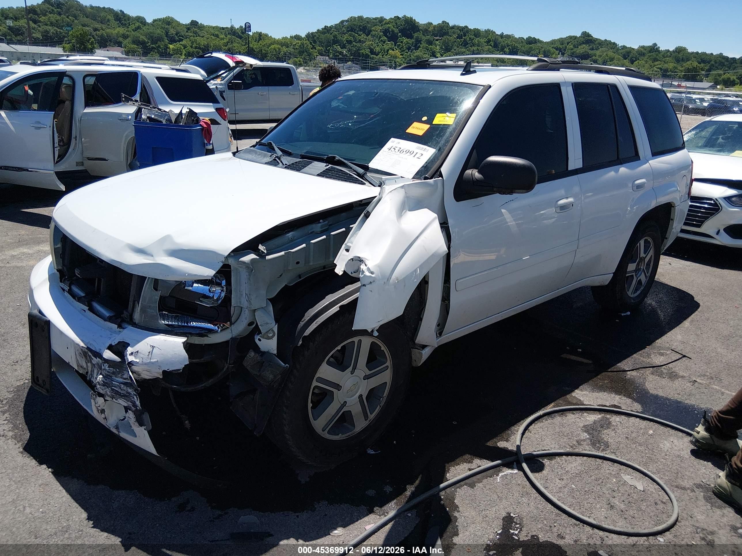 2006 Chevrolet Trailblazer Lt White vin: 1GNDT13S362312751