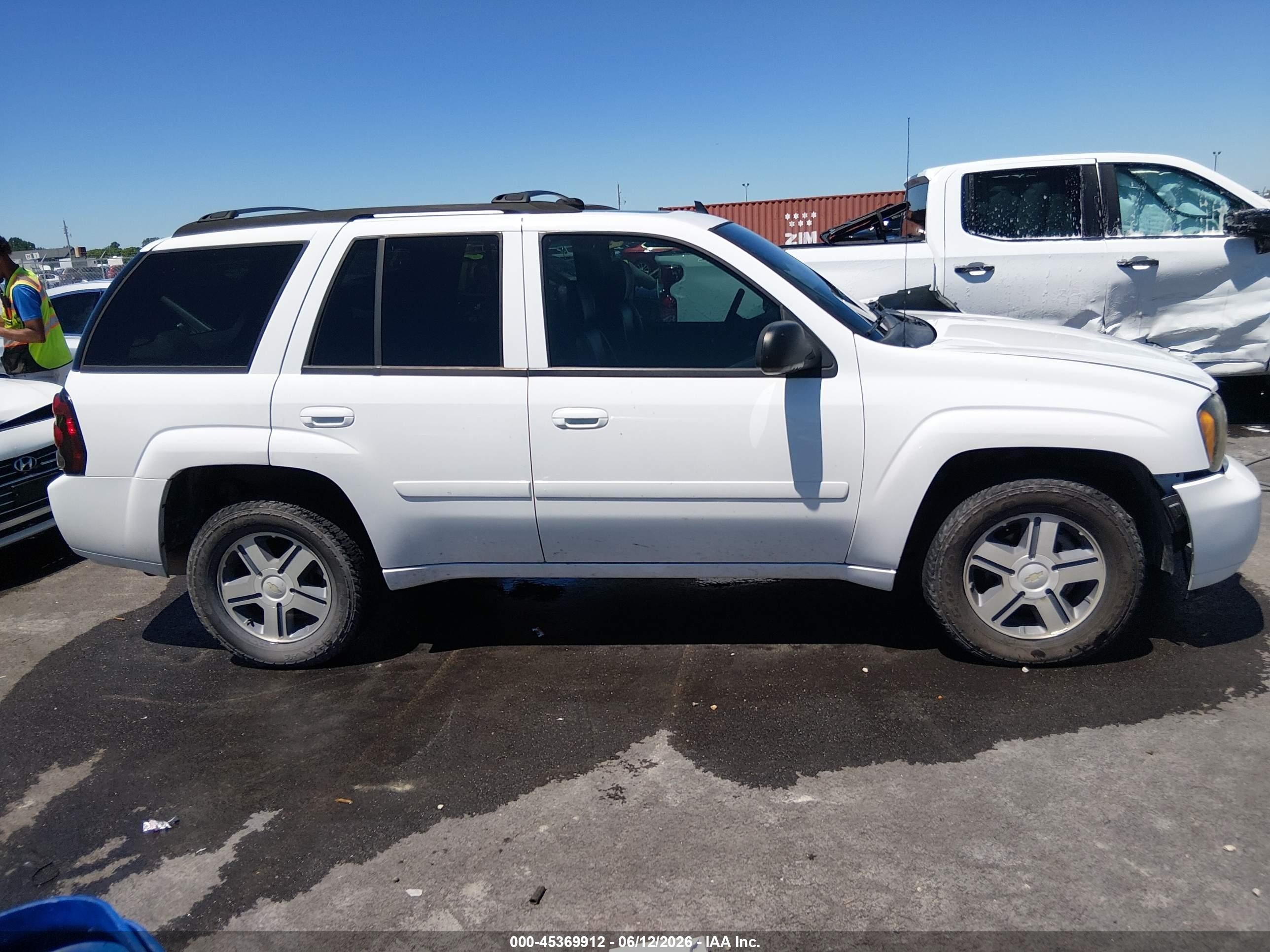 2006 Chevrolet Trailblazer Lt White vin: 1GNDT13S362312751