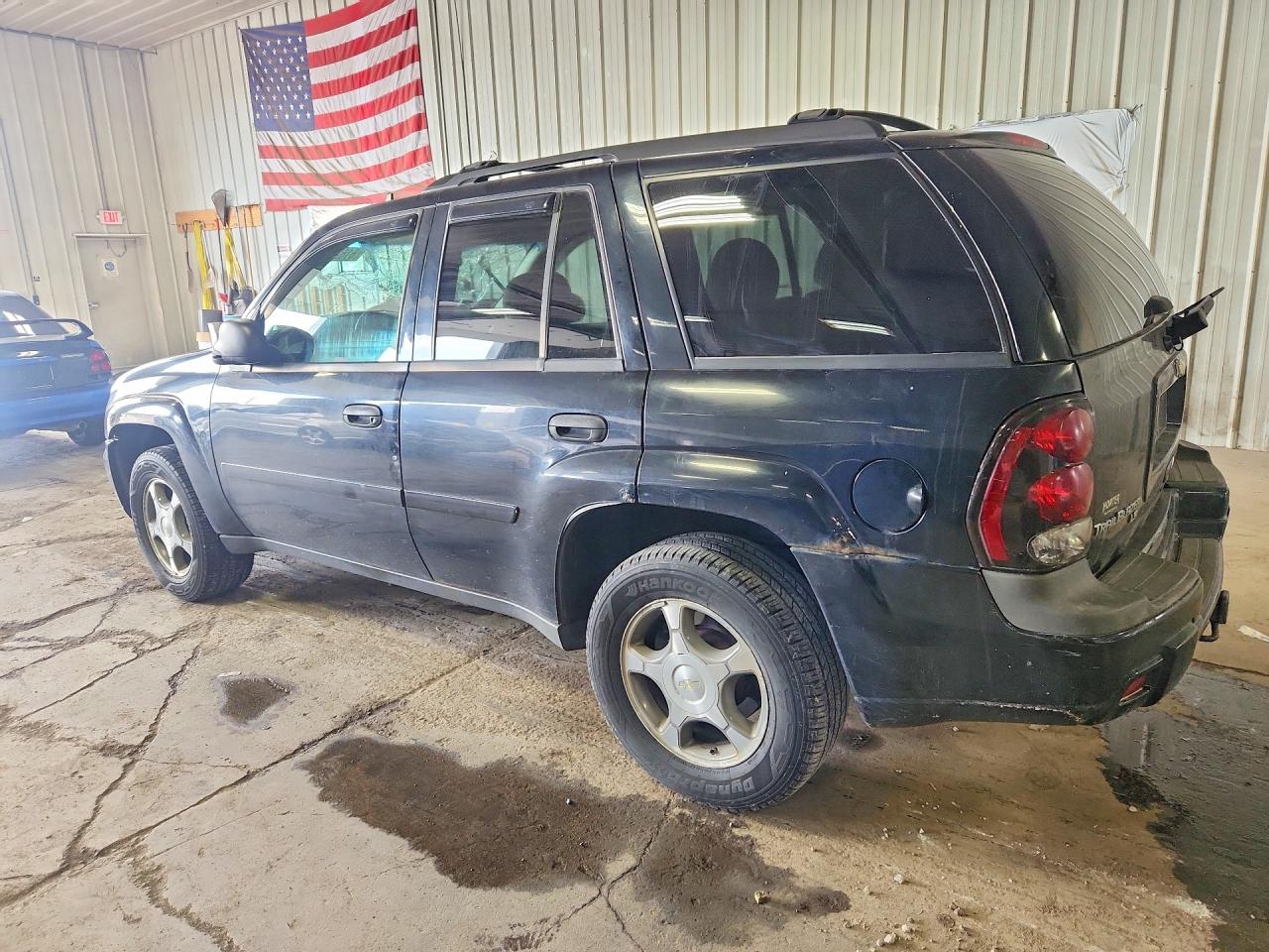2007 Chevrolet Trailblazer Ls Black vin: 1GNDT13S372194024