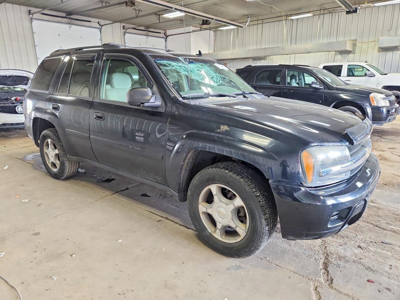2007 Chevrolet Trailblazer Ls Black vin: 1GNDT13S372194024