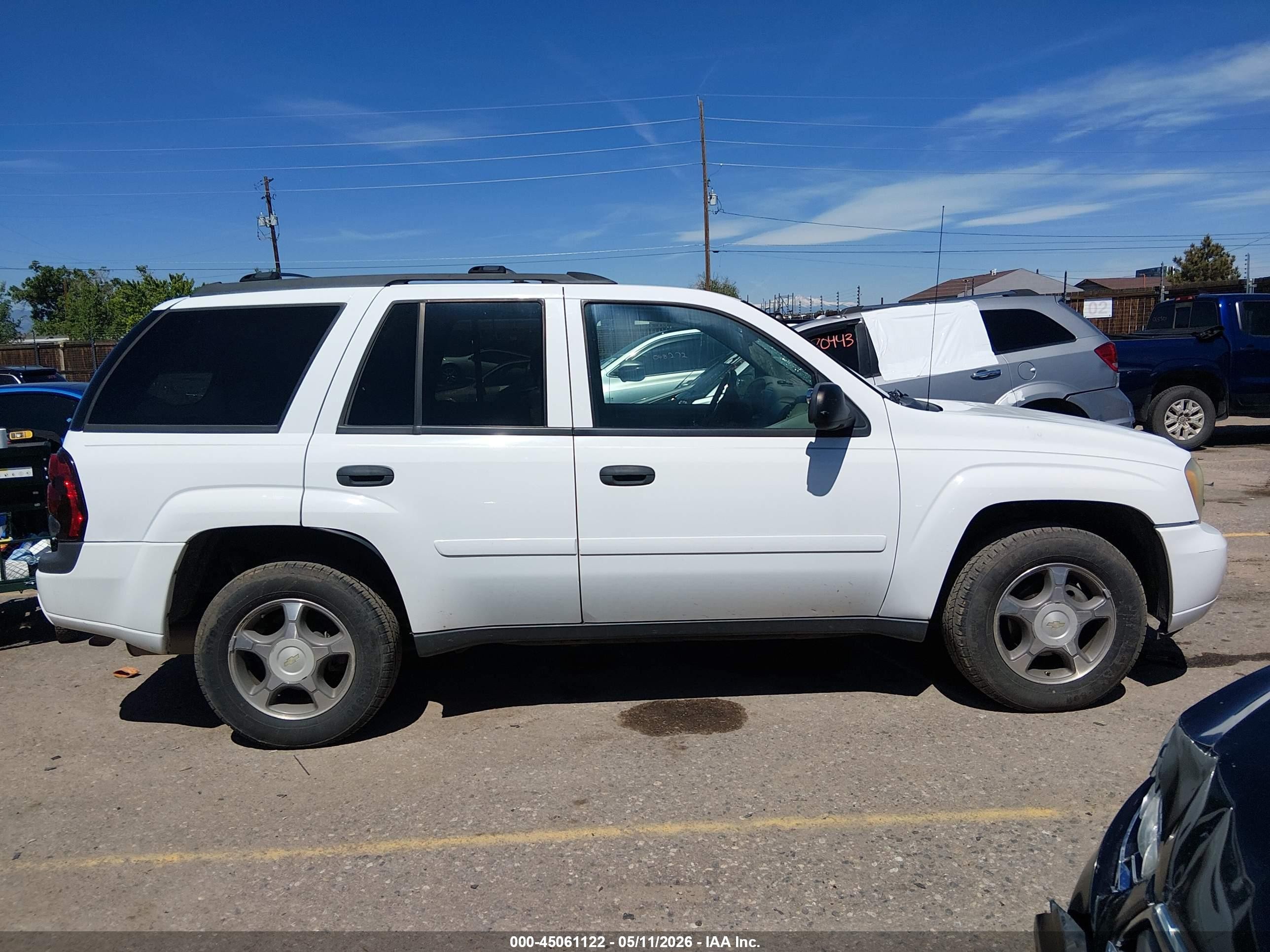 2007 Chevrolet Trailblazer Ls White vin: 1GNDT13S372243089