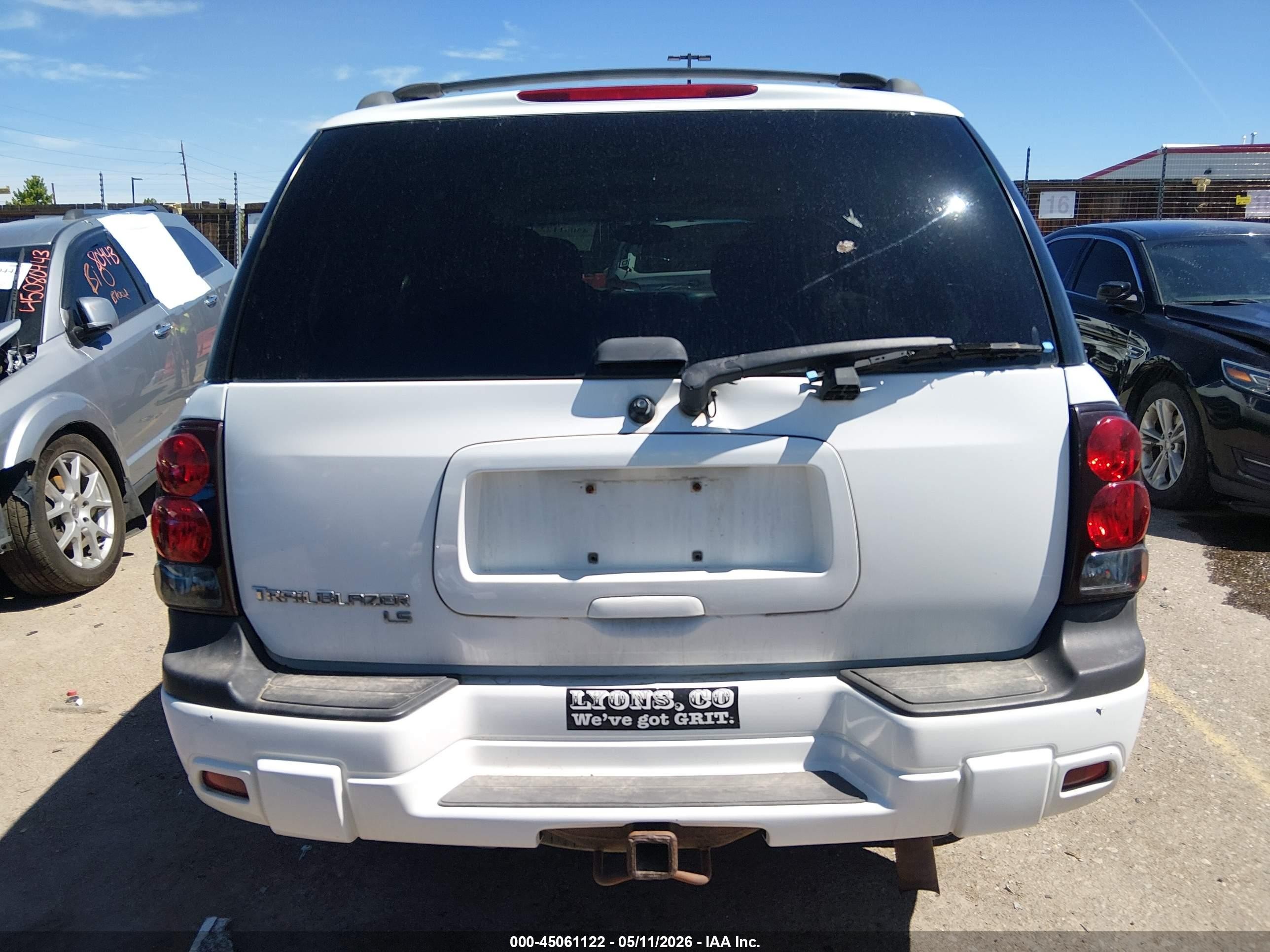 2007 Chevrolet Trailblazer Ls White vin: 1GNDT13S372243089