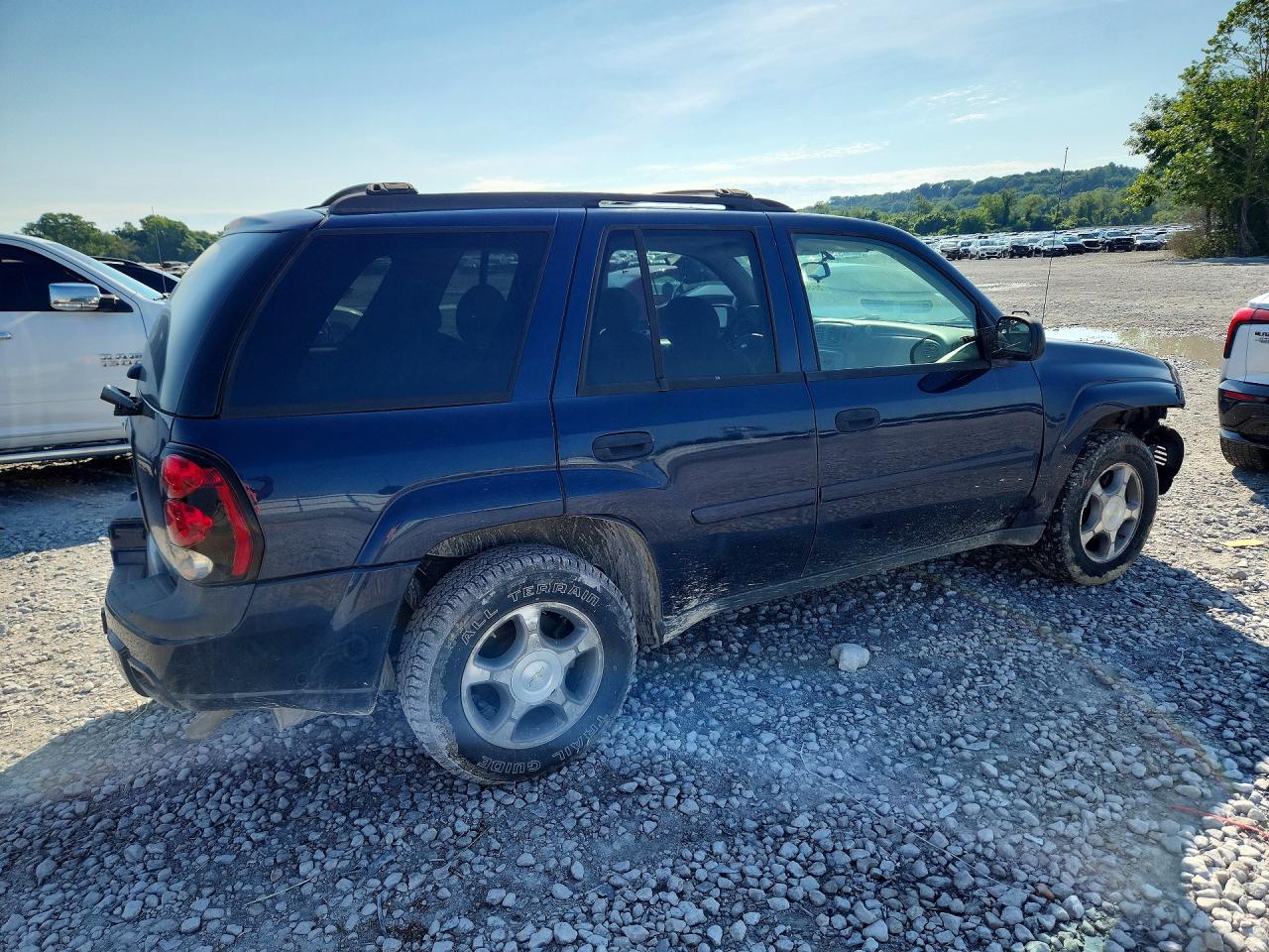 2007 Chevrolet Trailblazer Ls Blue vin: 1GNDT13S372263987