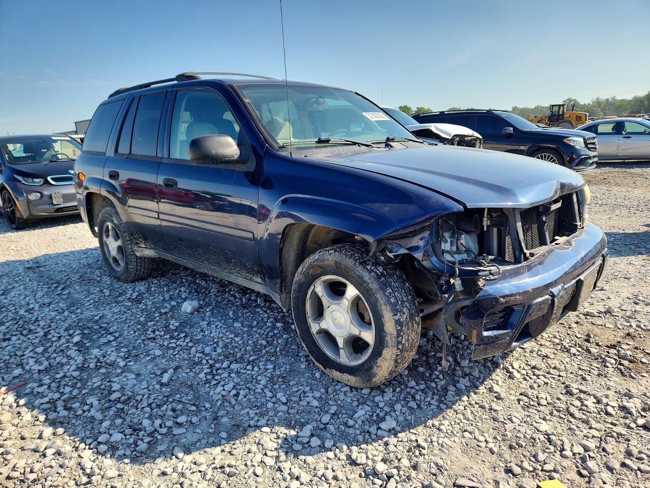 2007 Chevrolet Trailblazer Ls Blue vin: 1GNDT13S372263987