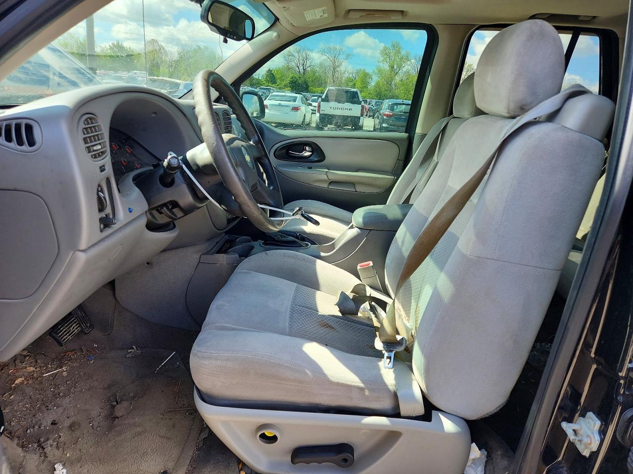 2007 Chevrolet Trailblazer Ls Black vin: 1GNDT13S372303033