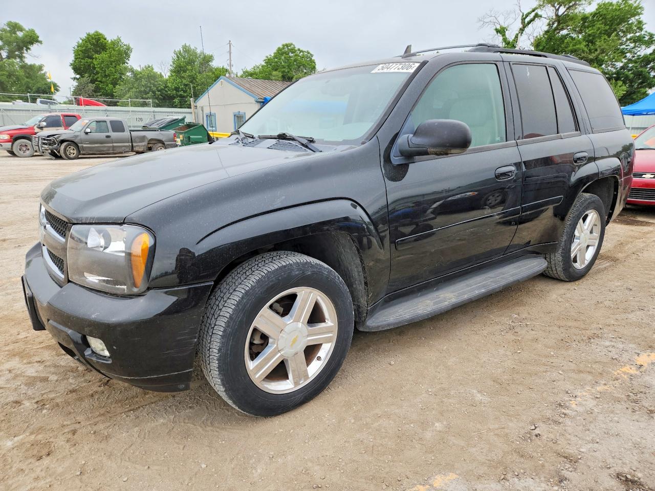 2008 Chevrolet Trailblazer Ls Black vin: 1GNDT13S382253039