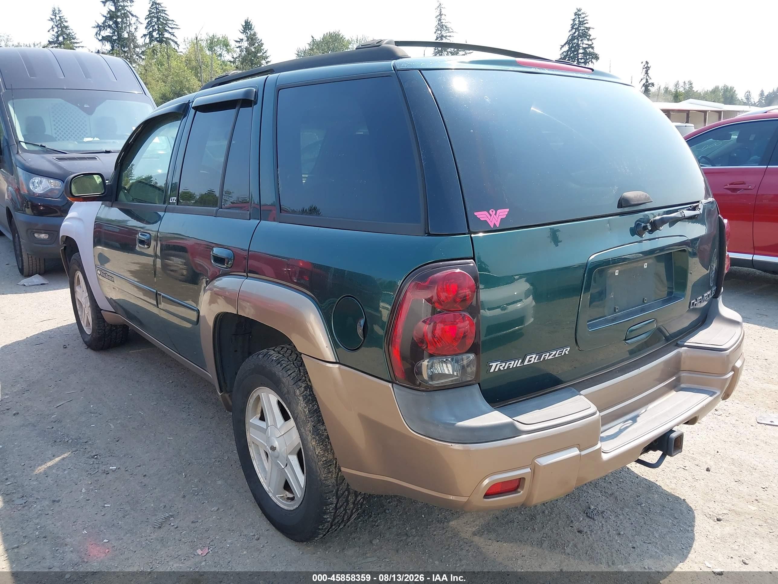 2002 Chevrolet Trailblazer Ltz Green vin: 1GNDT13S422318147