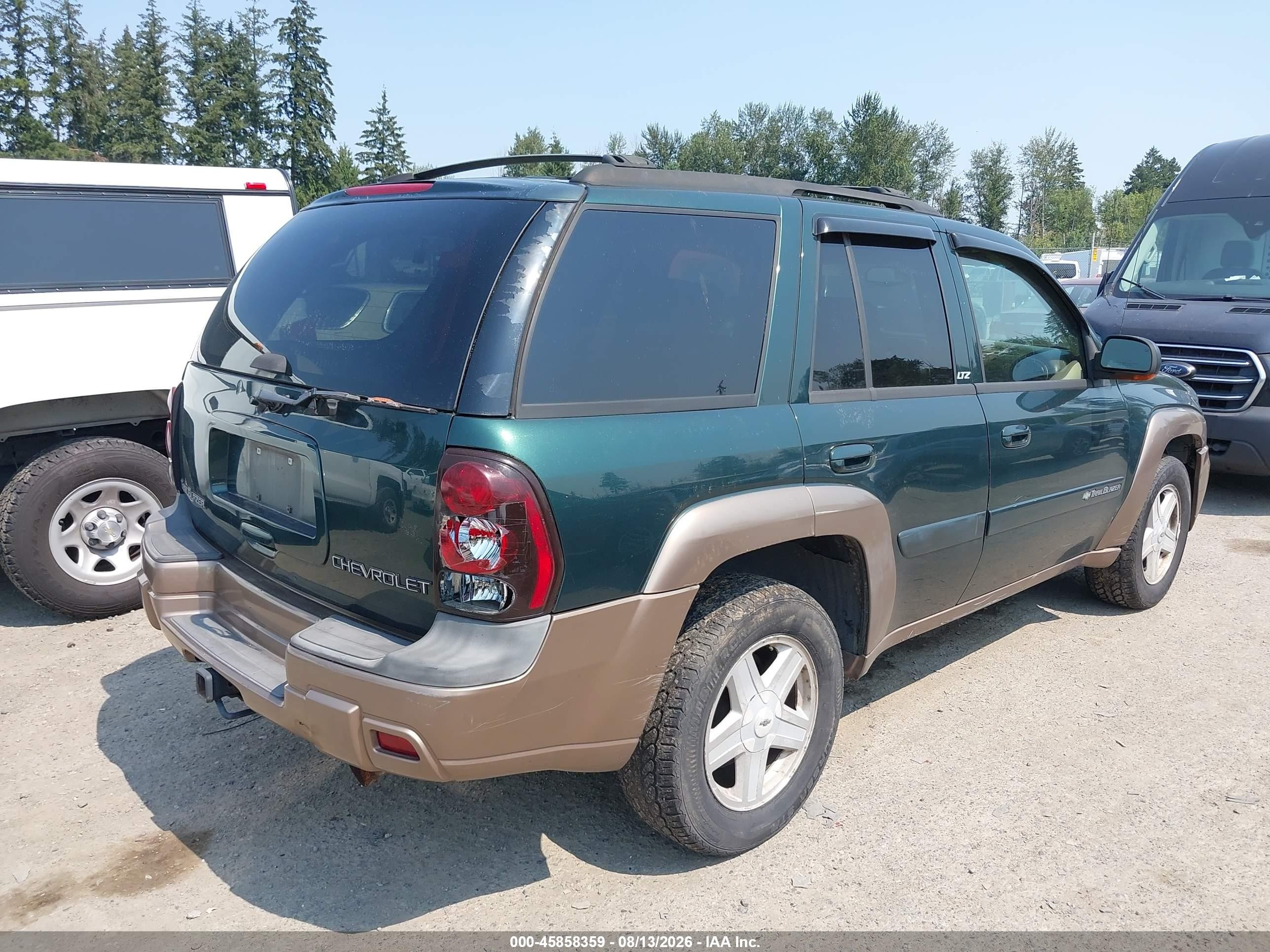 2002 Chevrolet Trailblazer Ltz Green vin: 1GNDT13S422318147