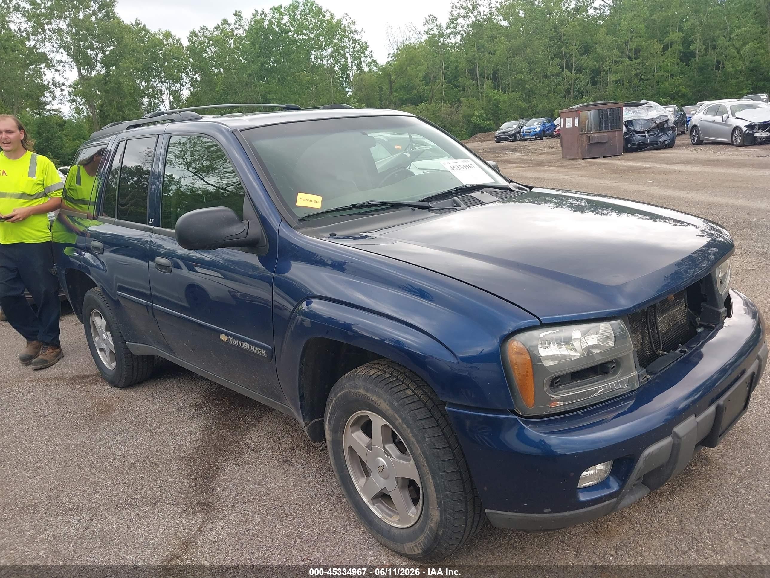 2003 Chevrolet Trailblazer Lt Blue vin: 1GNDT13S432265676