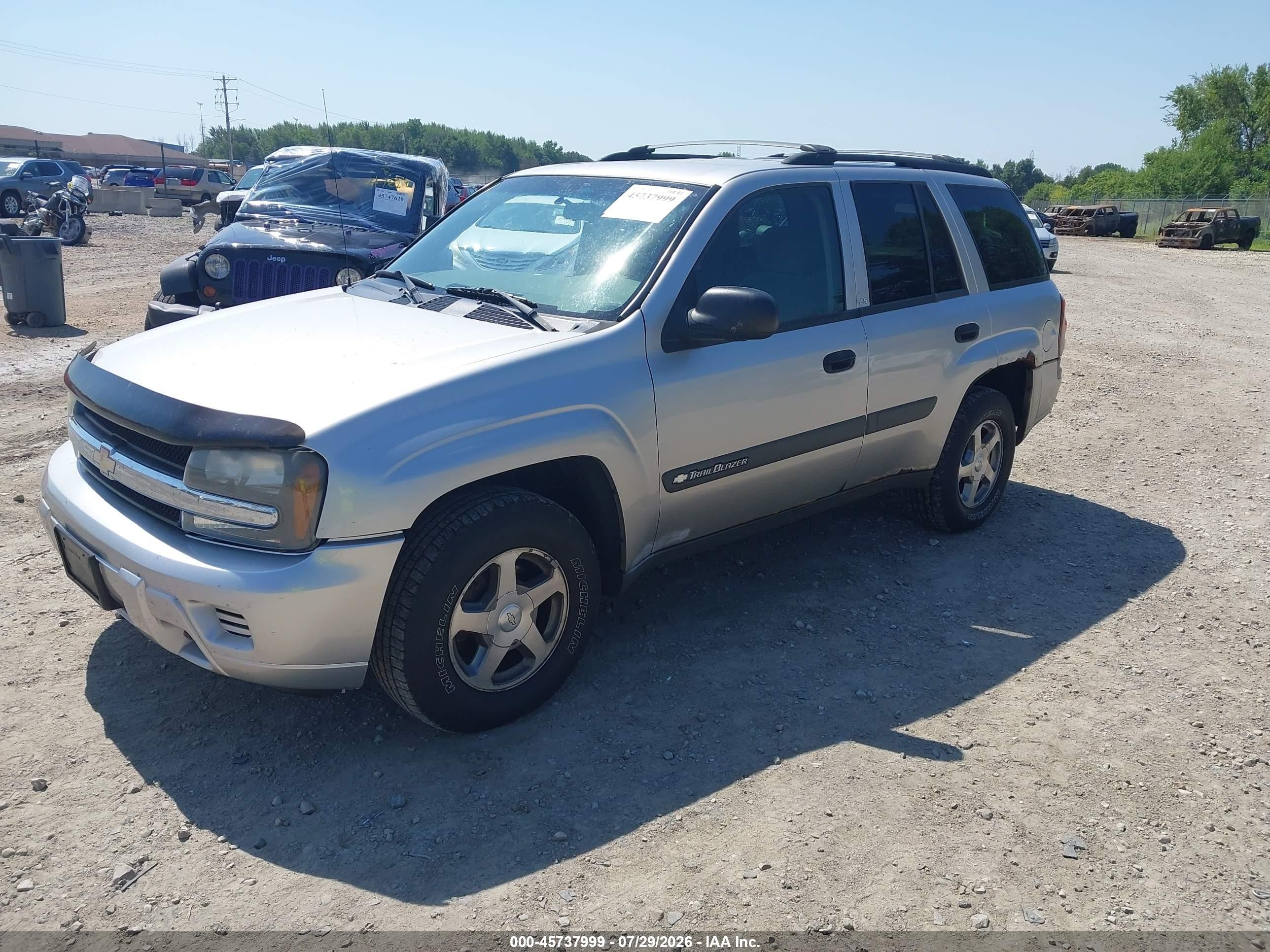 2004 Chevrolet Trailblazer Ls Silver vin: 1GNDT13S442156510