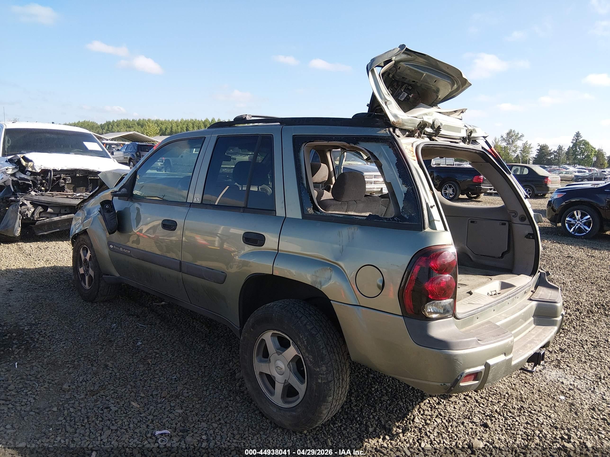 2004 Chevrolet Trailblazer Ls Green vin: 1GNDT13S442408837