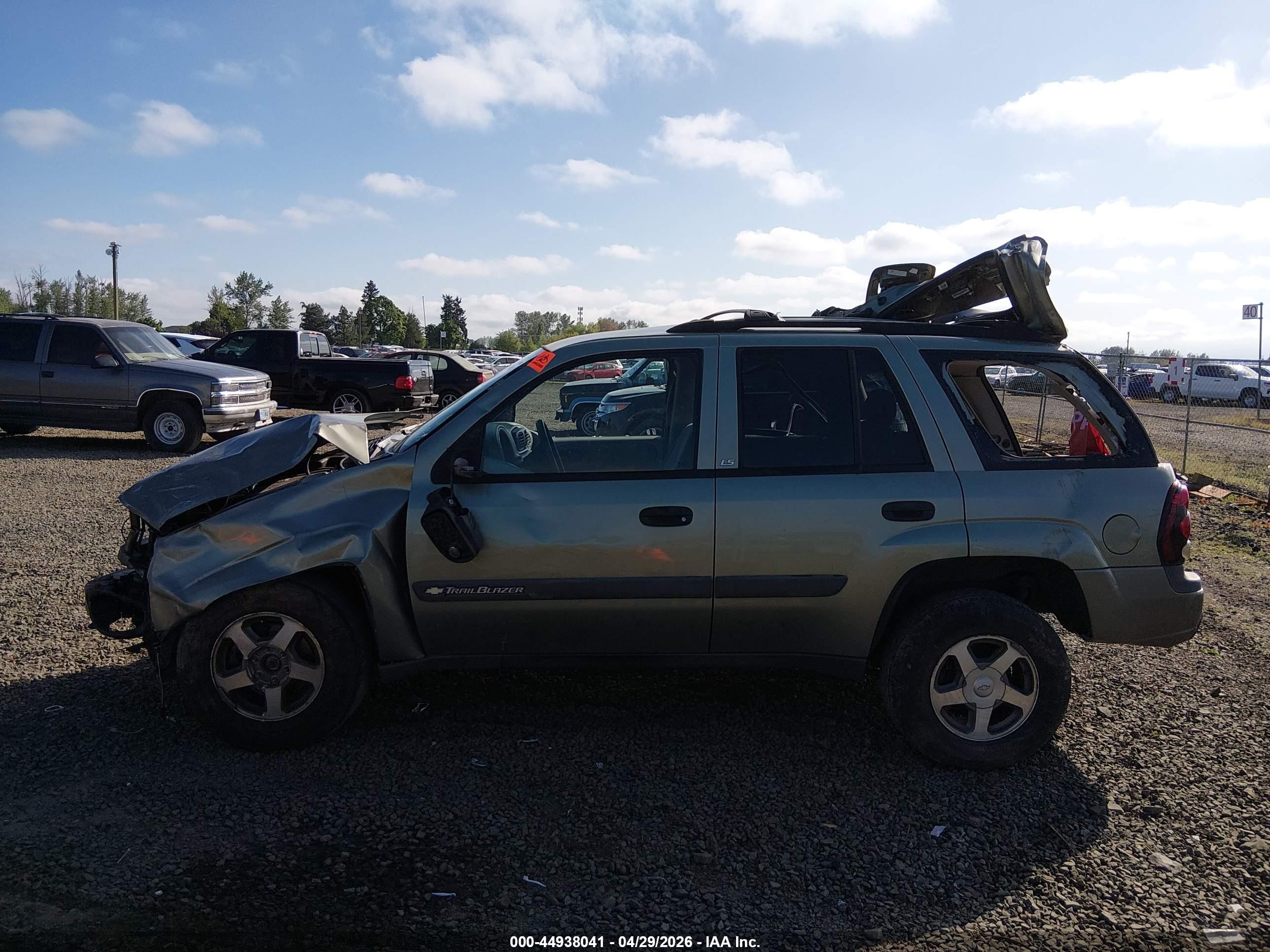 2004 Chevrolet Trailblazer Ls Green vin: 1GNDT13S442408837