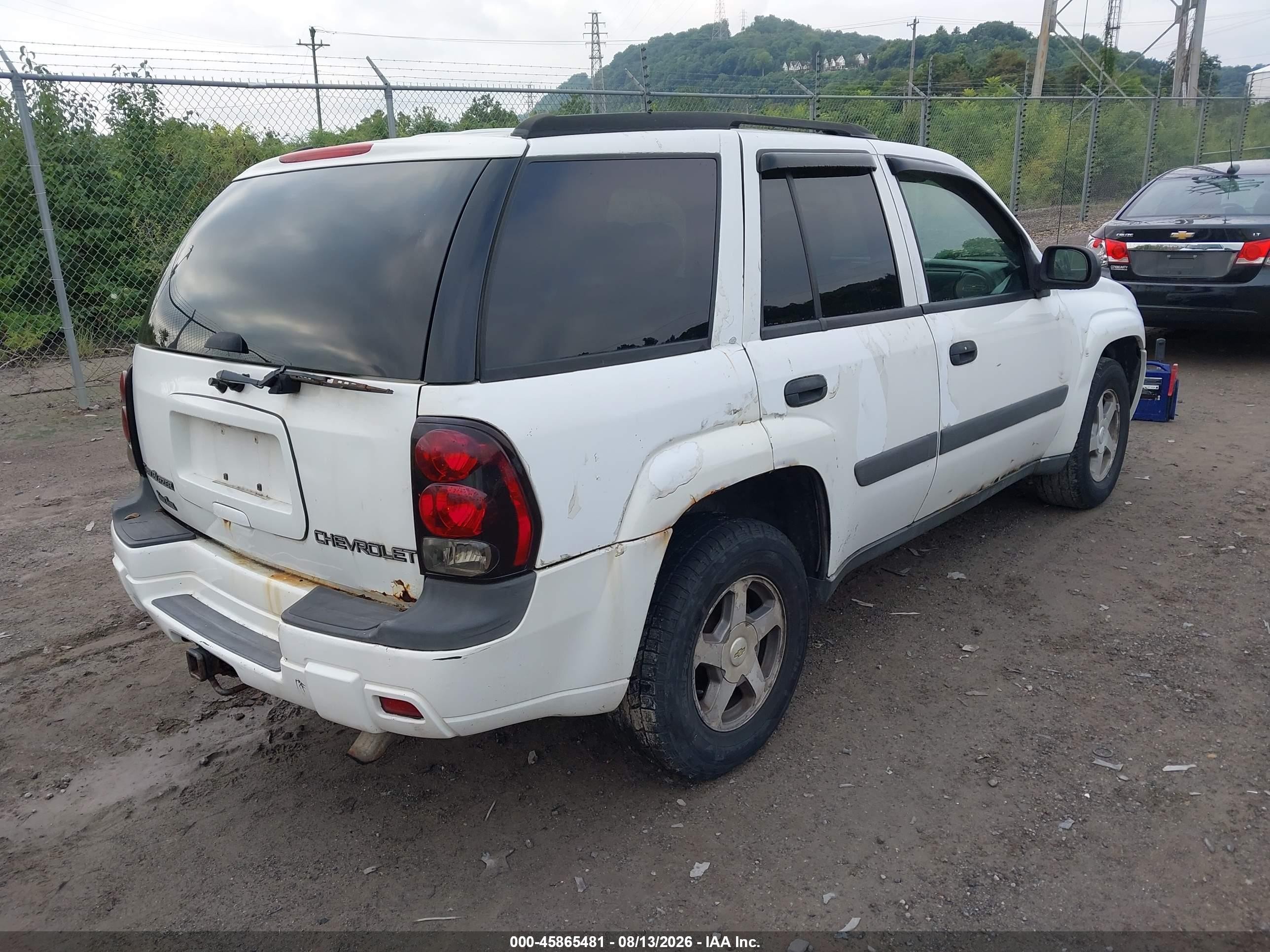 2005 Chevrolet Trailblazer Ls Белый vin: 1GNDT13S452189573