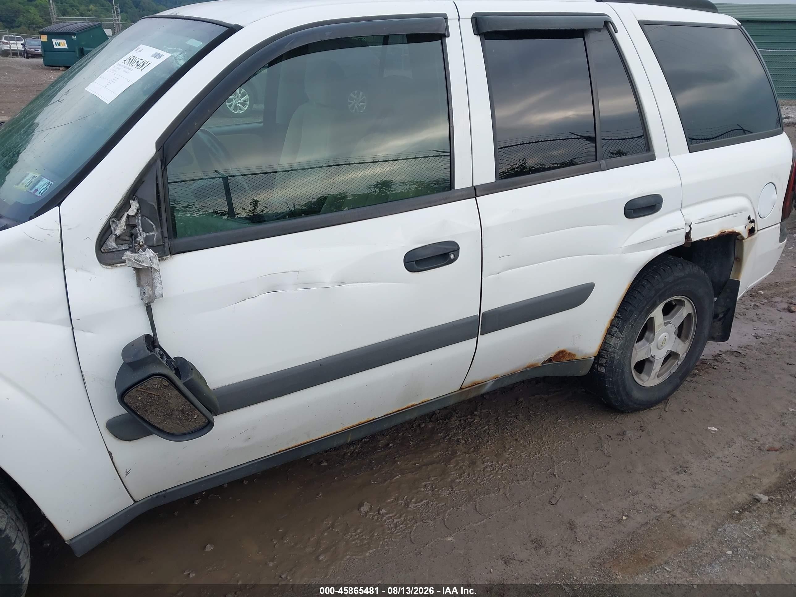 2005 Chevrolet Trailblazer Ls Белый vin: 1GNDT13S452189573
