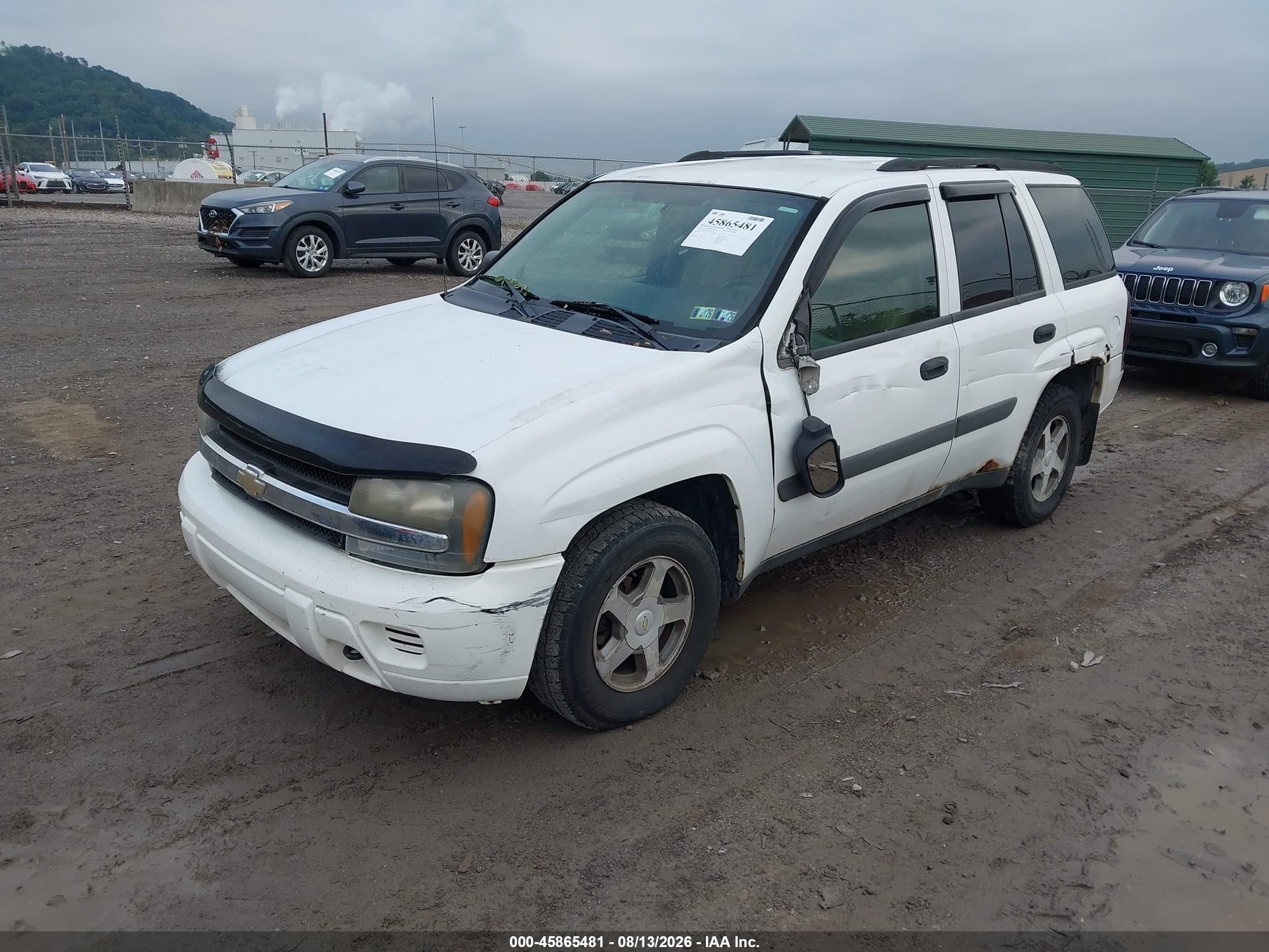 2005 Chevrolet Trailblazer Ls Белый vin: 1GNDT13S452189573
