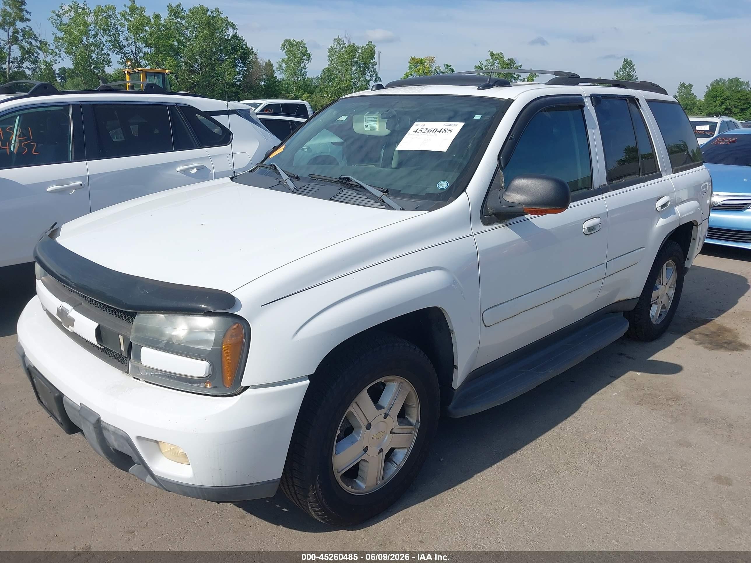 2005 Chevrolet Trailblazer Lt White vin: 1GNDT13S452253319