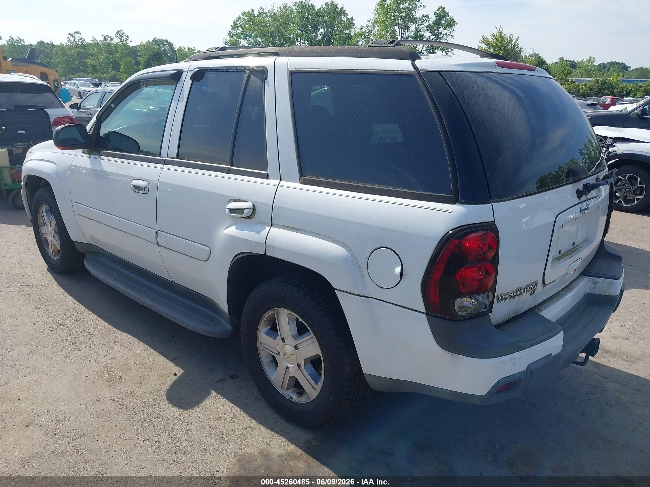 2005 Chevrolet Trailblazer Lt White vin: 1GNDT13S452253319