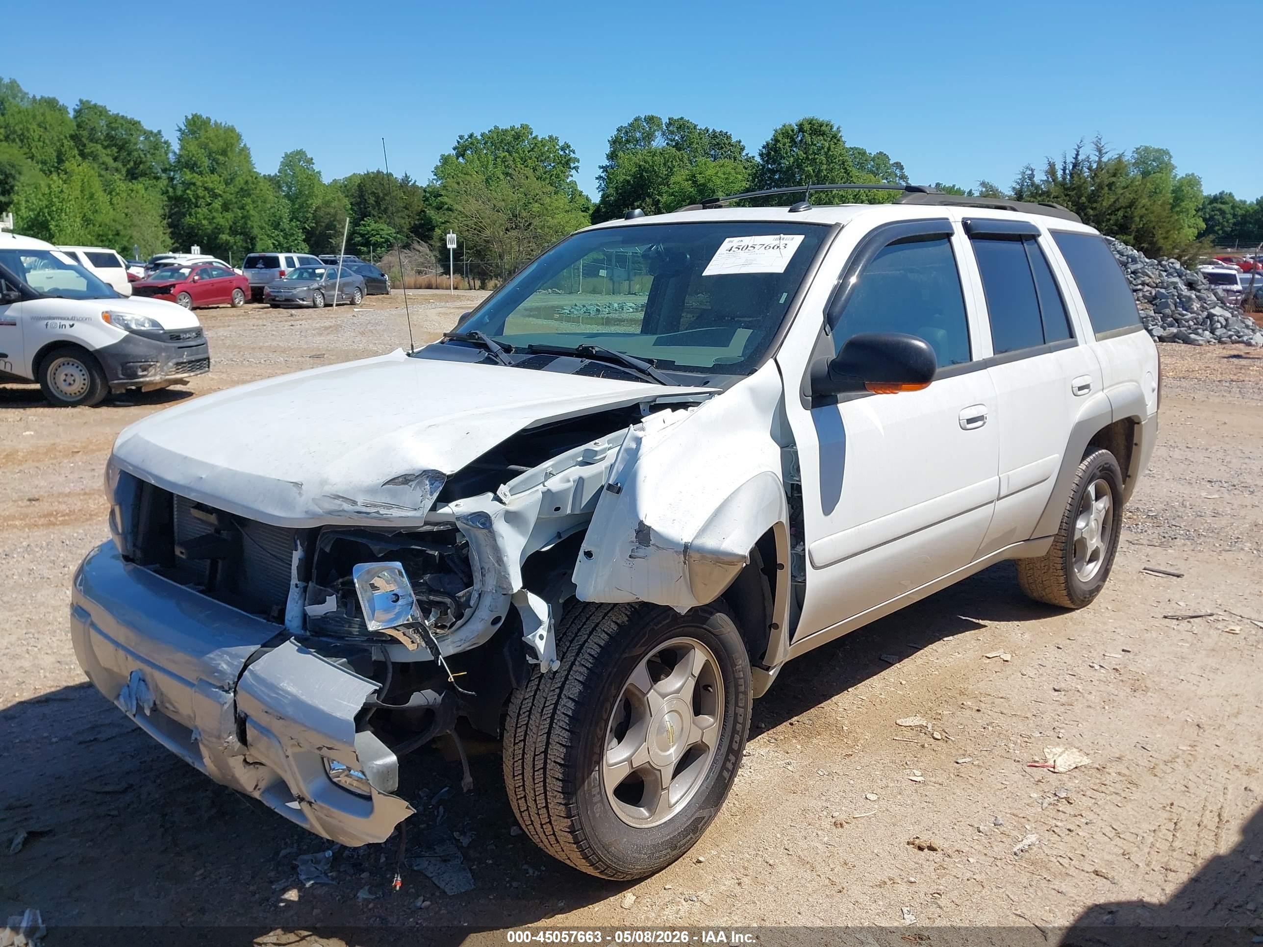 2005 Chevrolet Trailblazer Lt White vin: 1GNDT13S452304964