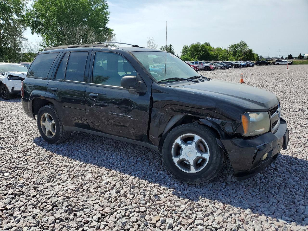 2008 Chevrolet Trailblazer Ls Black vin: 1GNDT13S482132018