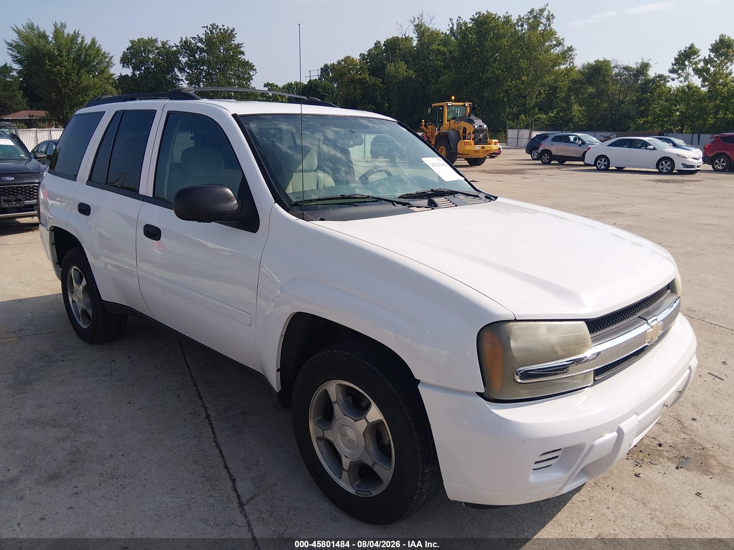 2008 Chevrolet Trailblazer Fleet White vin: 1GNDT13S482154133