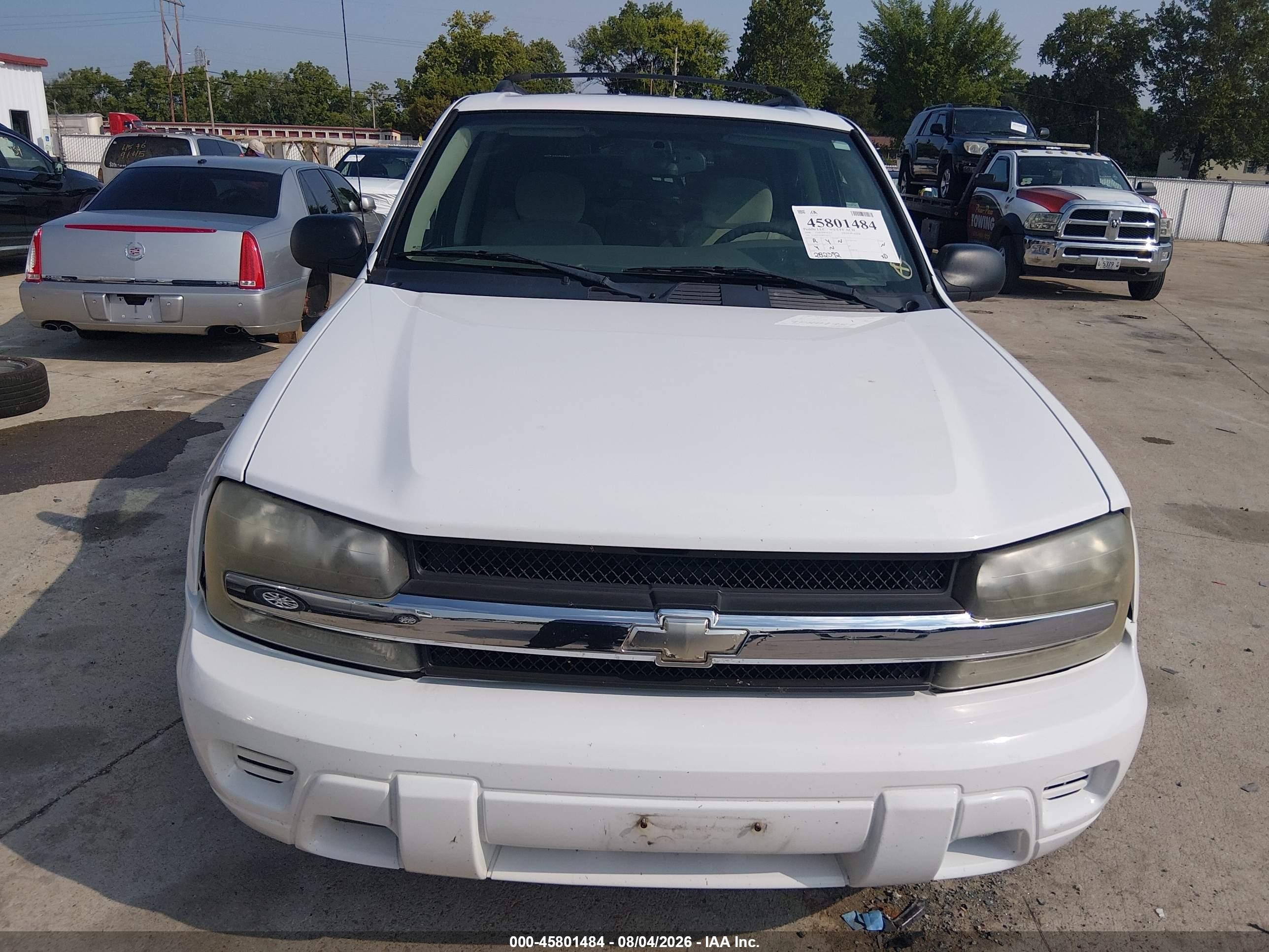 2008 Chevrolet Trailblazer Fleet White vin: 1GNDT13S482154133