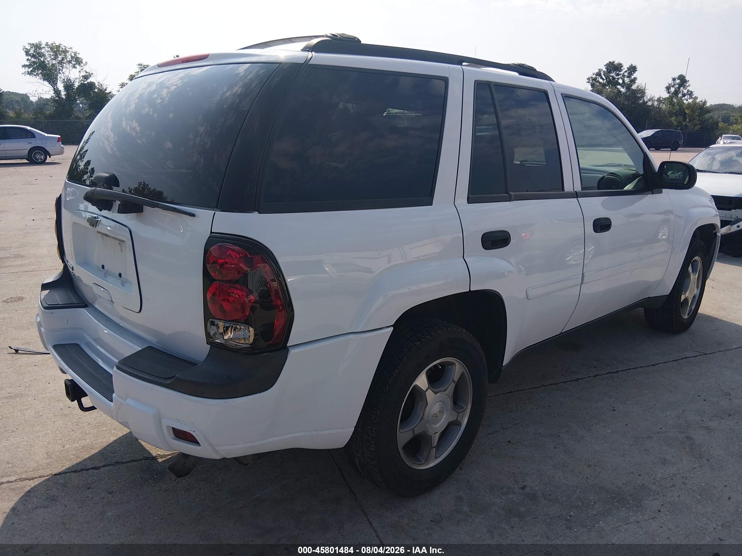 2008 Chevrolet Trailblazer Fleet White vin: 1GNDT13S482154133
