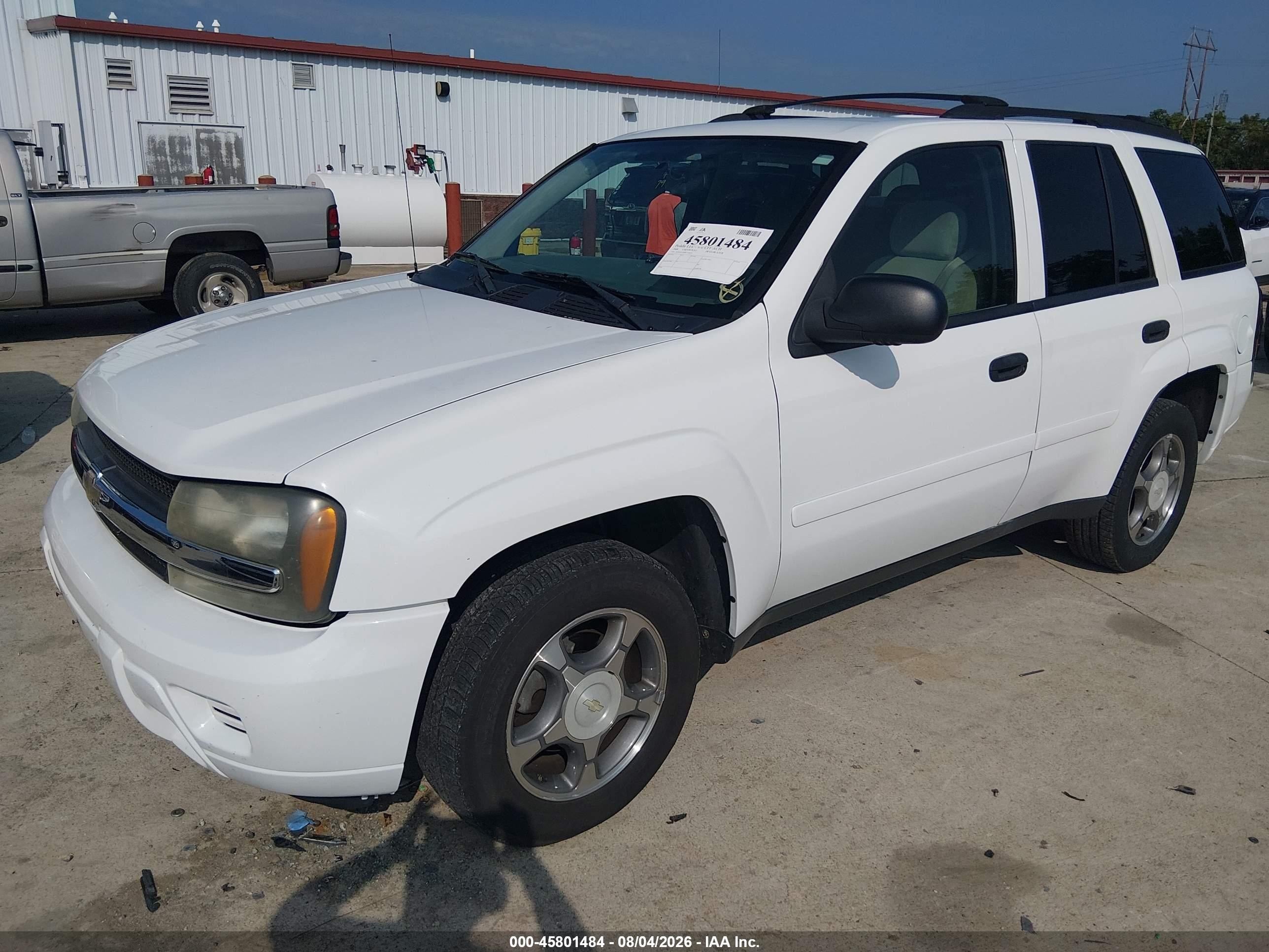 2008 Chevrolet Trailblazer Fleet White vin: 1GNDT13S482154133