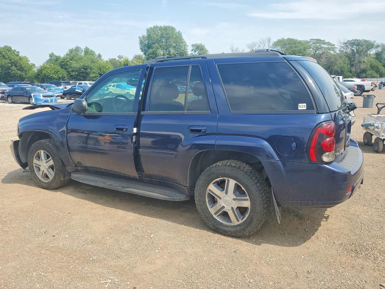 2008 Chevrolet Trailblazer Ls Blue vin: 1GNDT13S482249145