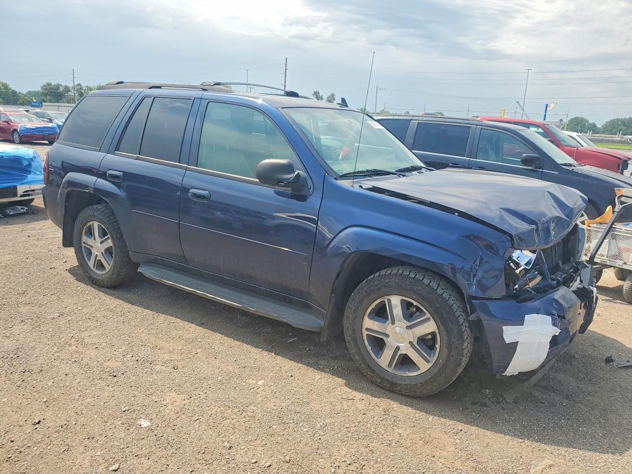 2008 Chevrolet Trailblazer Ls Blue vin: 1GNDT13S482249145