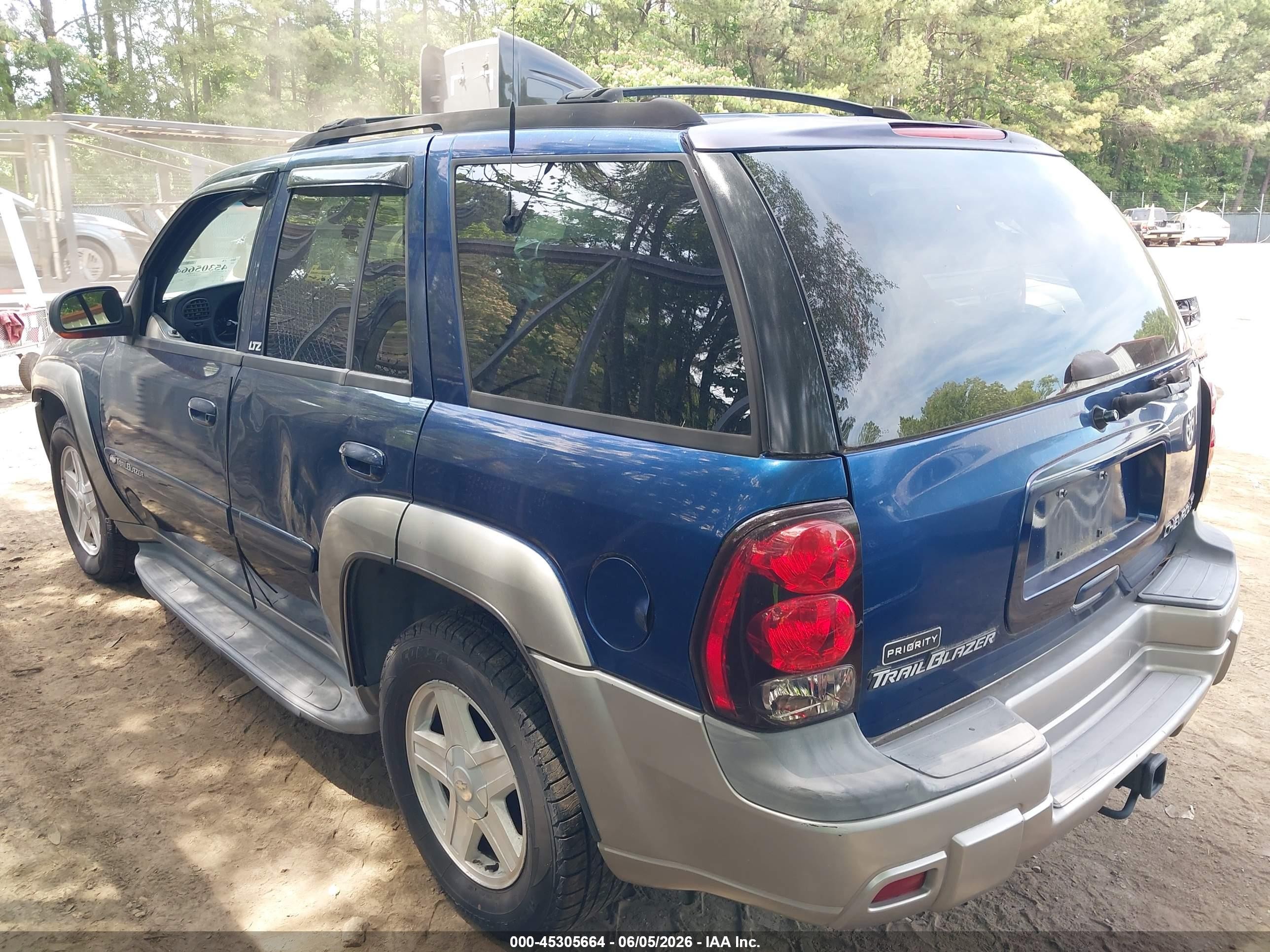 2002 Chevrolet Trailblazer Ltz Blue vin: 1GNDT13S522274661